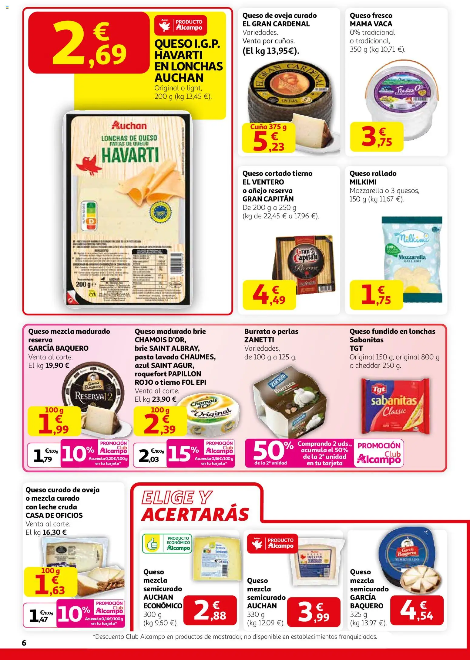 Alcampo - HP Catalán │ válido desde el 12.02.2026 | Página: 6 | Productos: Γραβάτα, Queso de oveja, Queso, Queso rallado
