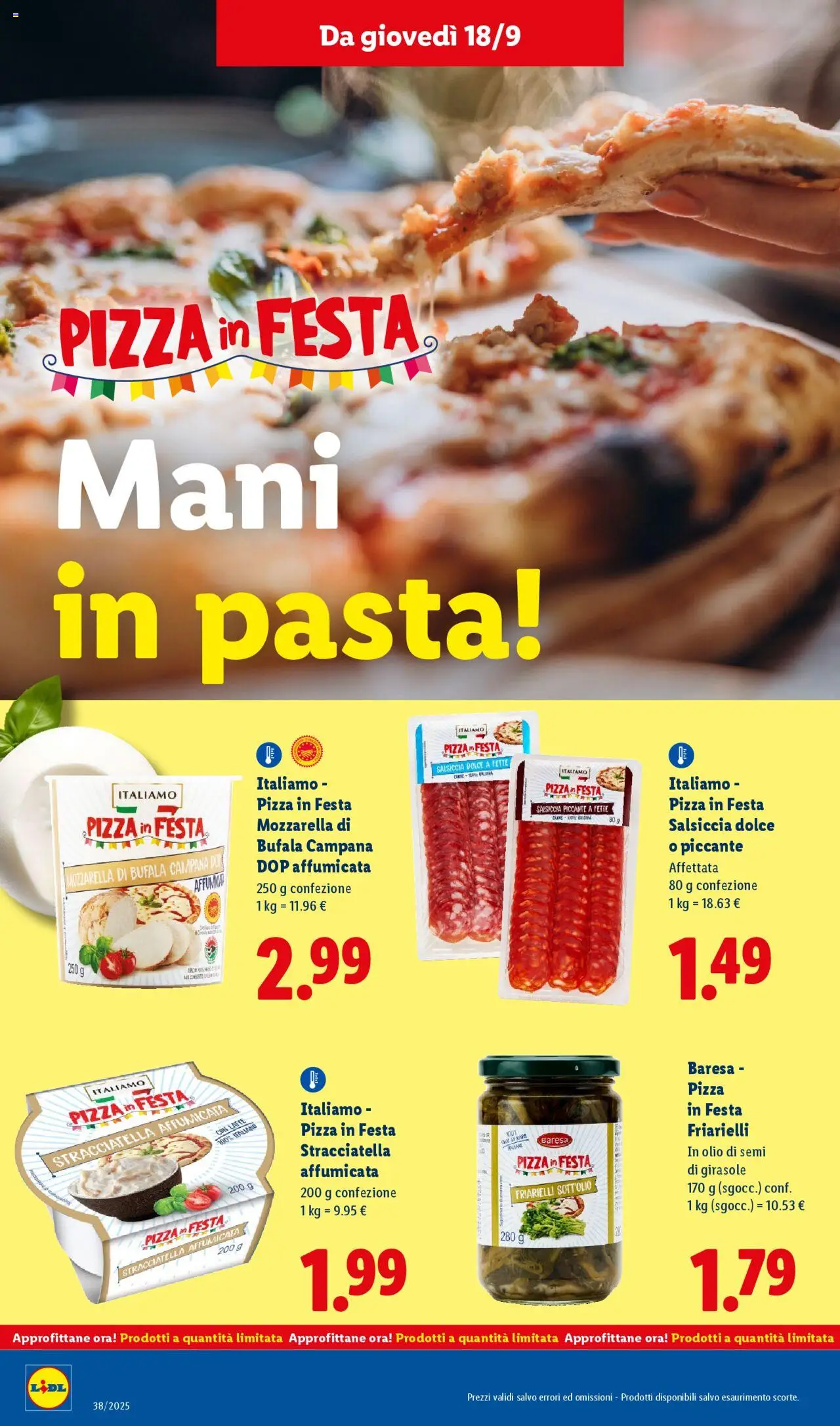 Volantino Lidl del 15.09.2025 | Pagina: 30 | Prodotti: Pizza, Salsiccia, Friarielli, Stracciatella