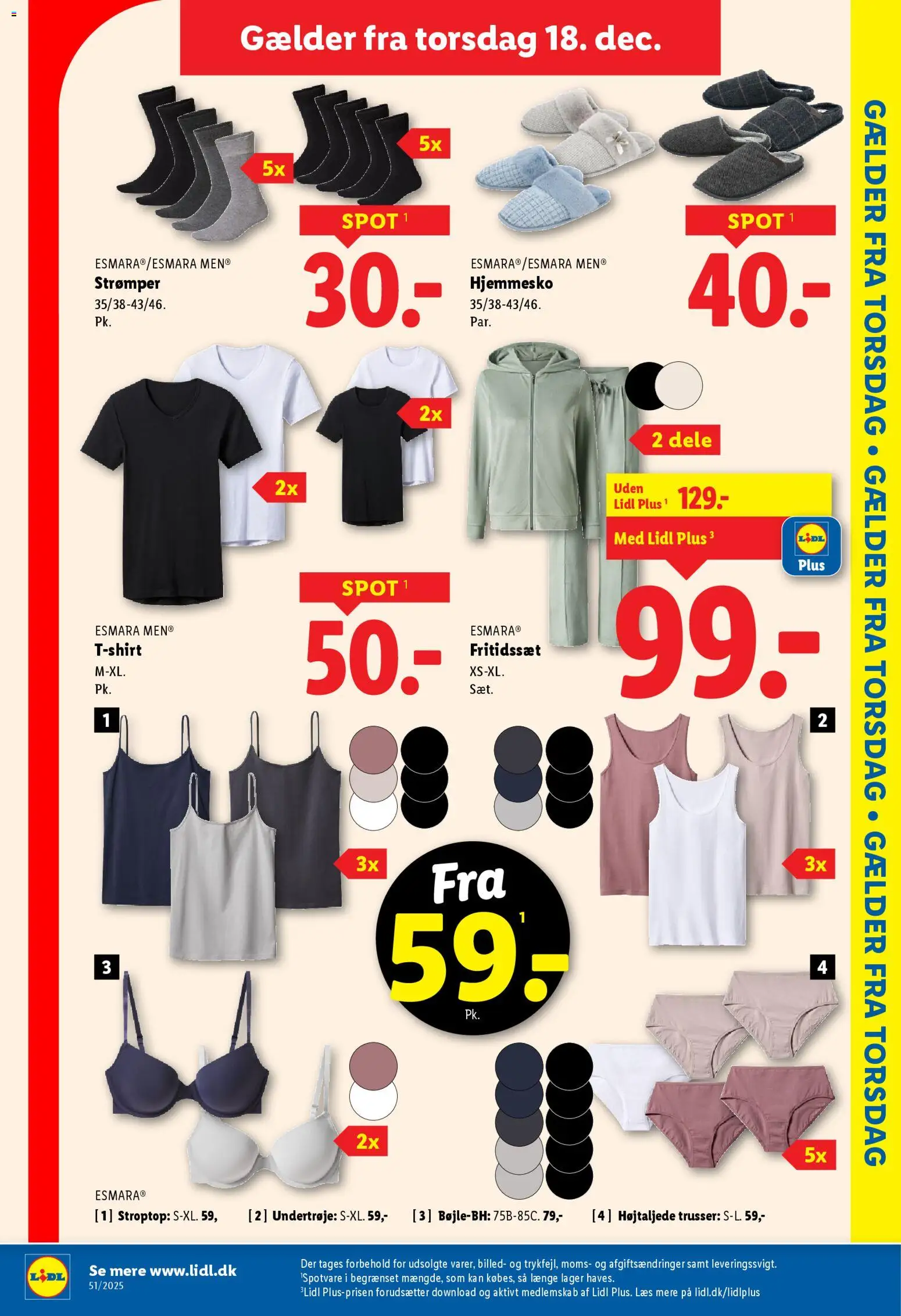 Lidl tilbudsavis – gyldig fra 14.12.2025 | Side: 28 | Produkter: Trusser, Hjemmesko, Søm, Strømper