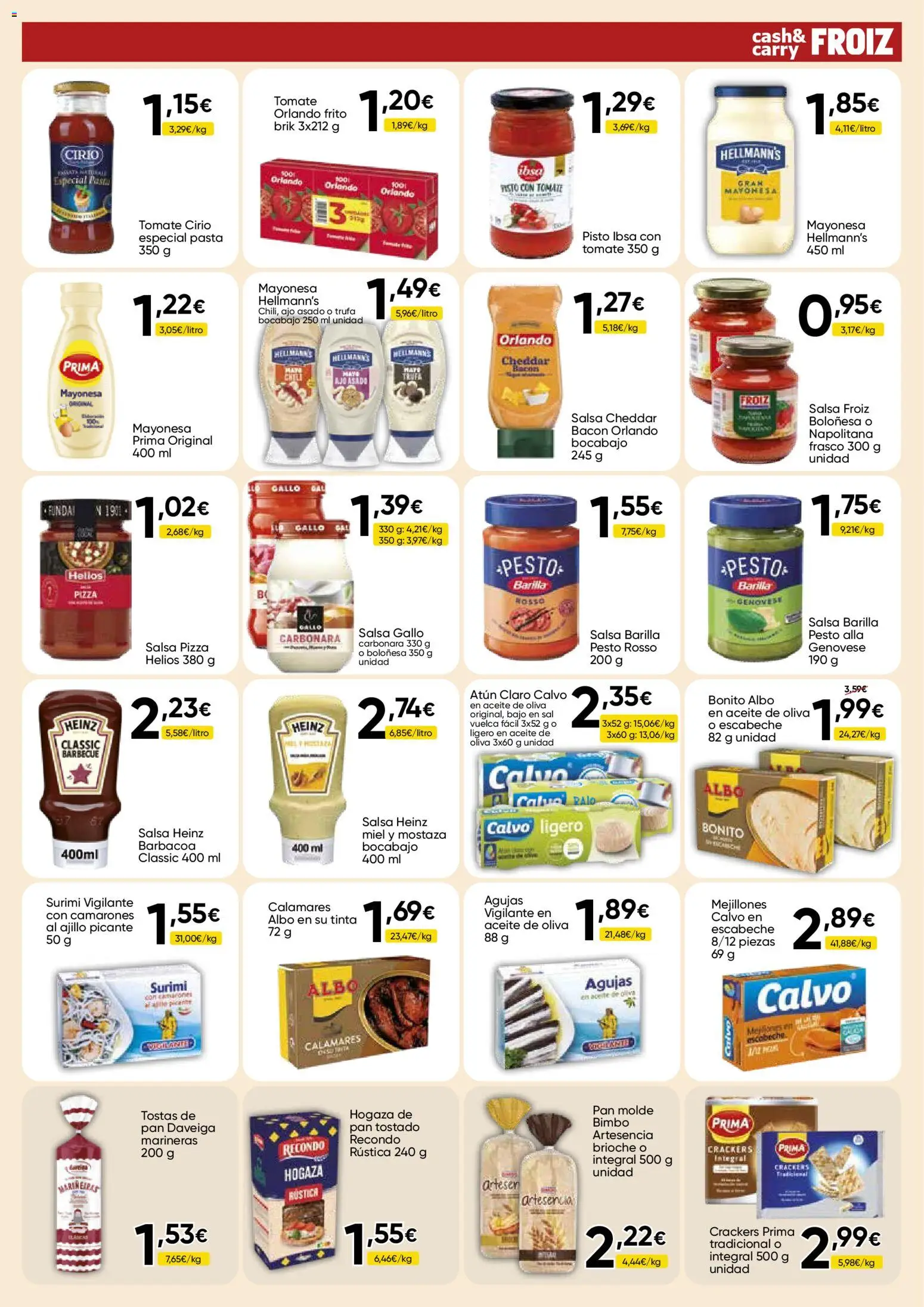 Froiz - Folleto Cash │ válido desde el 03.03.2026 | Página: 3 | Productos: Pan, Pasta, Οθόνη προβολής, Barbacoa