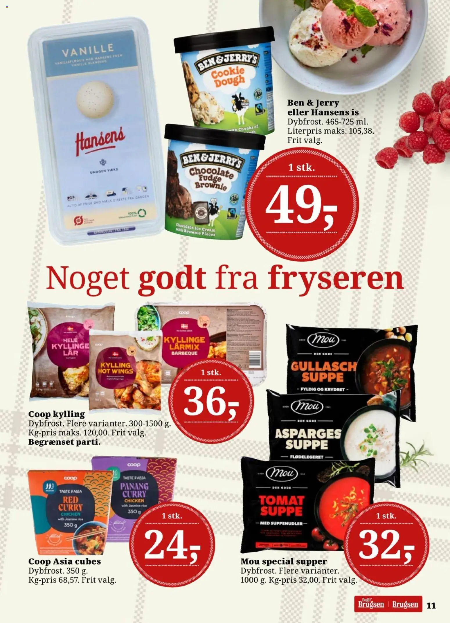 Dagli'Brugsen tilbudsavis – gyldig fra 30.01.2026 | Side: 11 | Produkter: Mælk, Is, Suppe, Asparges