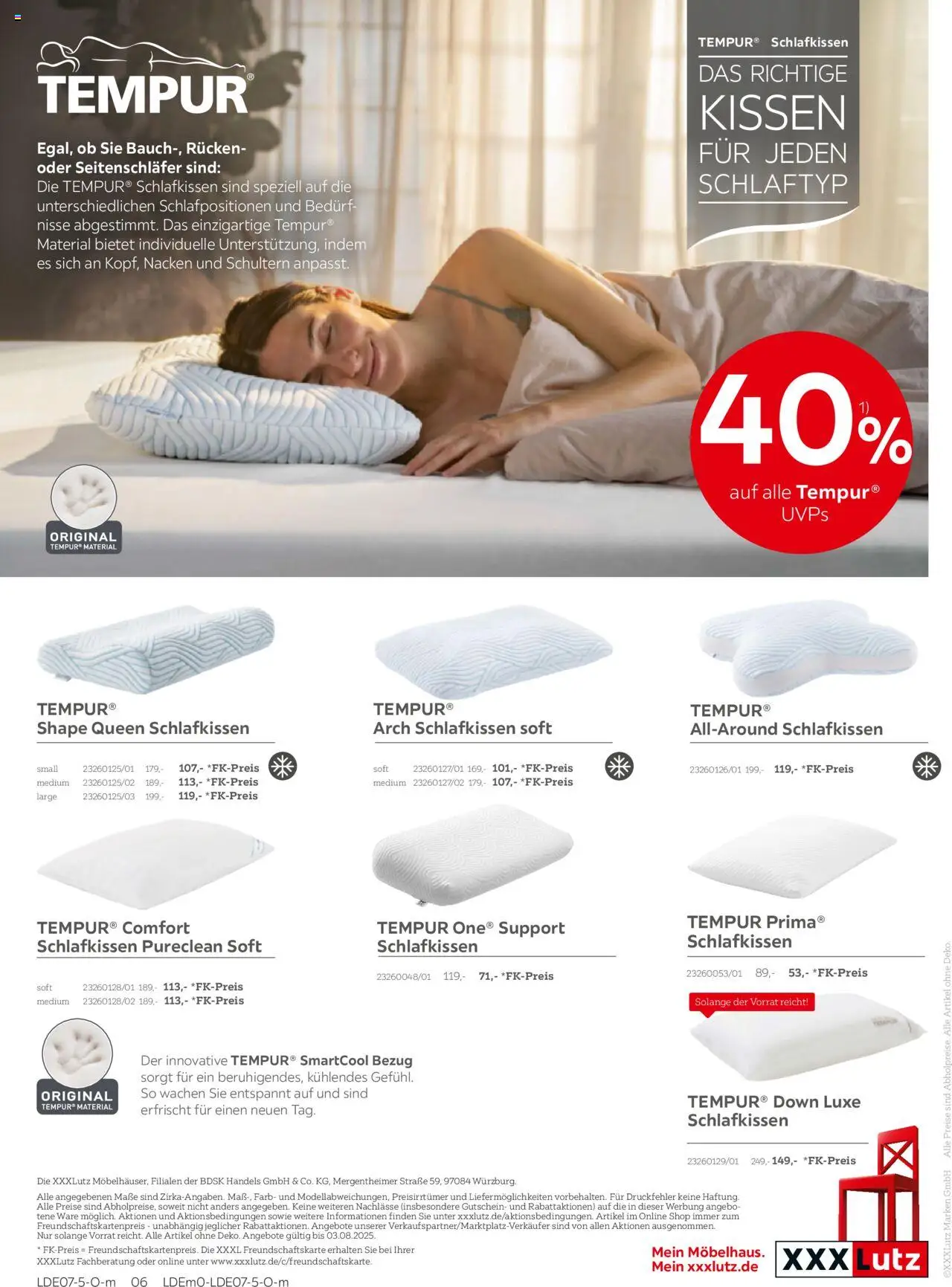 XXXL Lutz Tempur - gültig ab dem 21.07.2025 | Seite: 6 | Produkte: Kissen