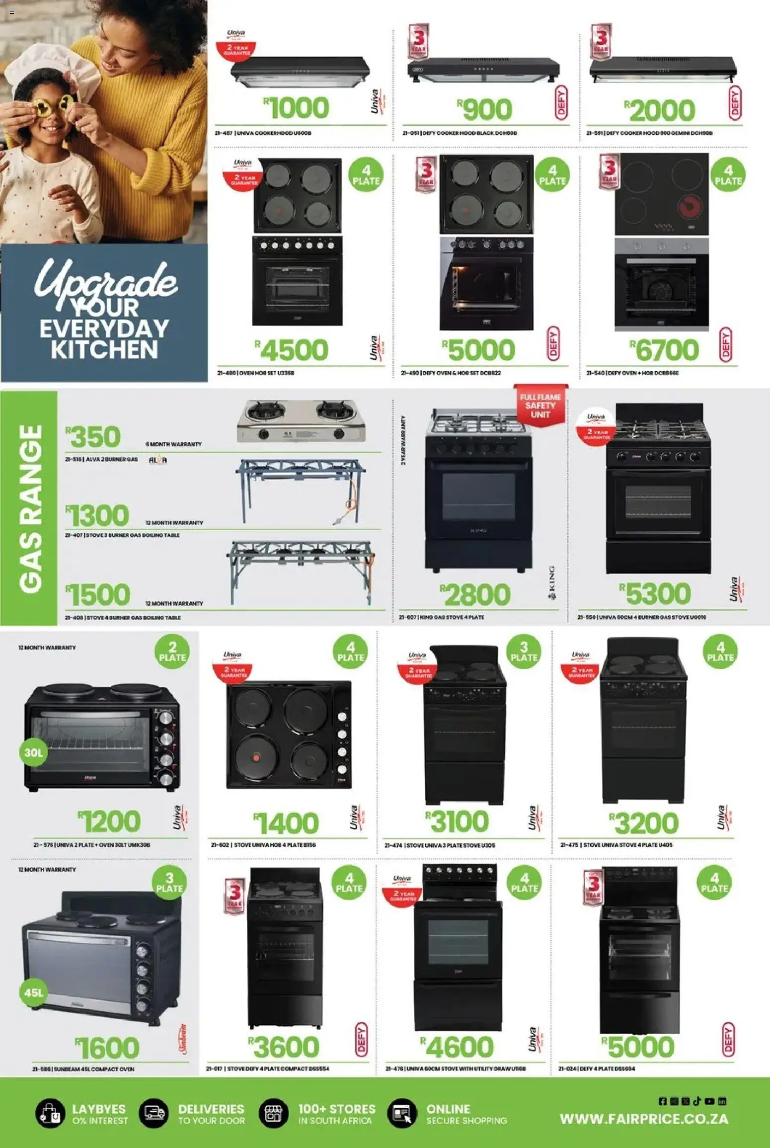 New Fair Price catalogue – valid from 01.03.2026 | Page: 3 | Products: Stove, Plate, Table, Gas stove