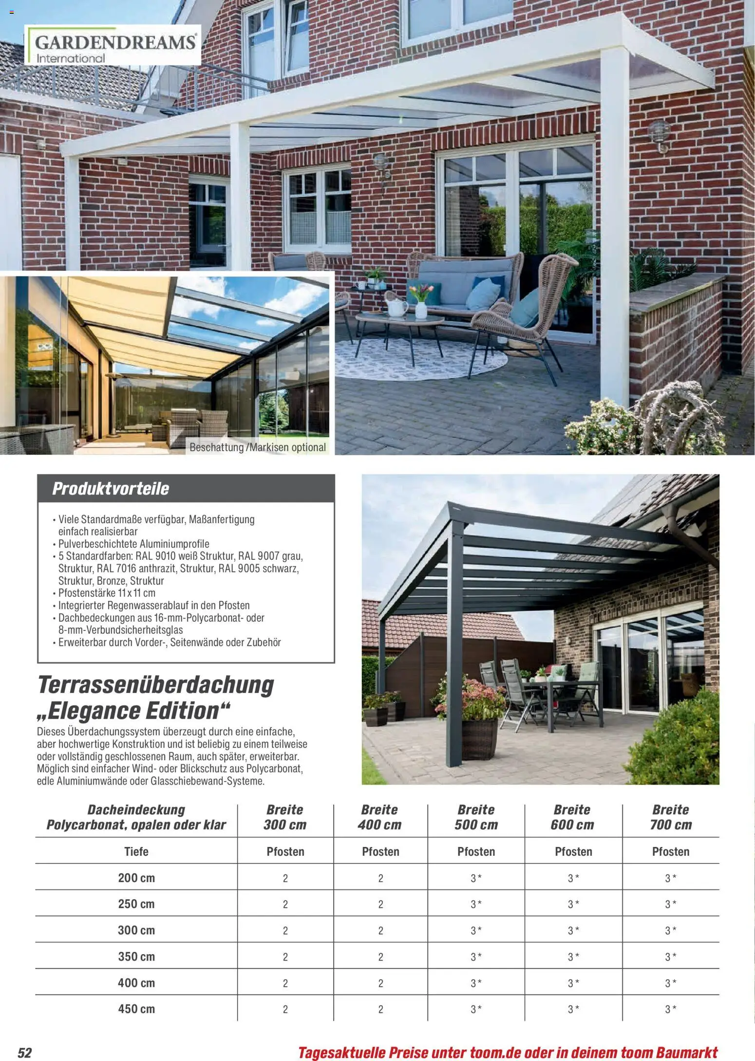 Toom Baumarkt Gartenhäuser & Carports 2026 – gültig ab 20.02.2026 | Seite: 52