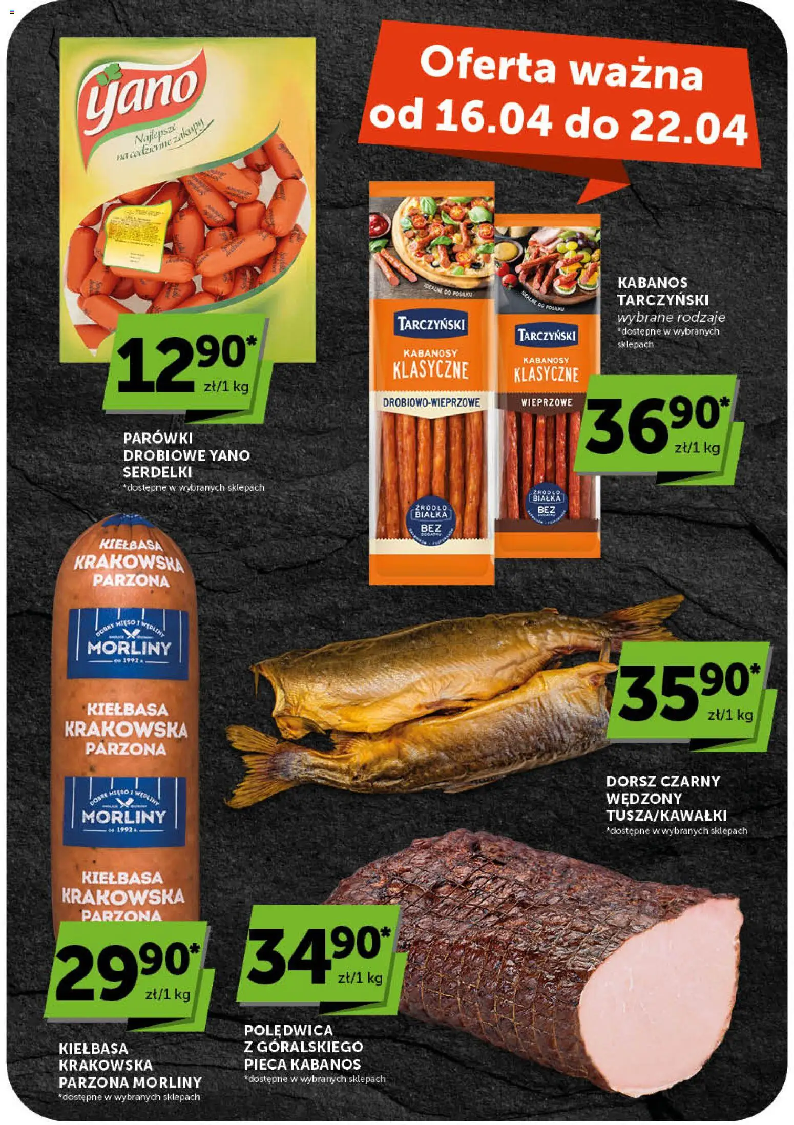 Euro Sklep gazetka od 16.04.2026 | Strona: 20 | Produkty: Parówki, Dorsz, Kiełbasa krakowska, Dorsz czarny