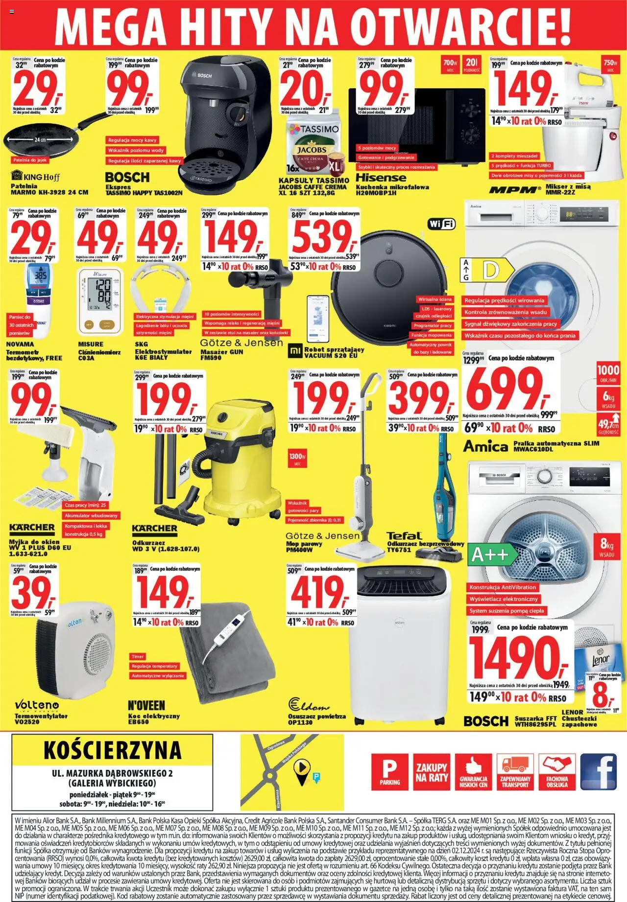 Mediaexpert Gazetka - Otwarcie po remoncie Kościerzyna od 23.10.2025 | Strona: 8 | Produkty: Suszarka, Koc, Robot sprzątający, Patelnia