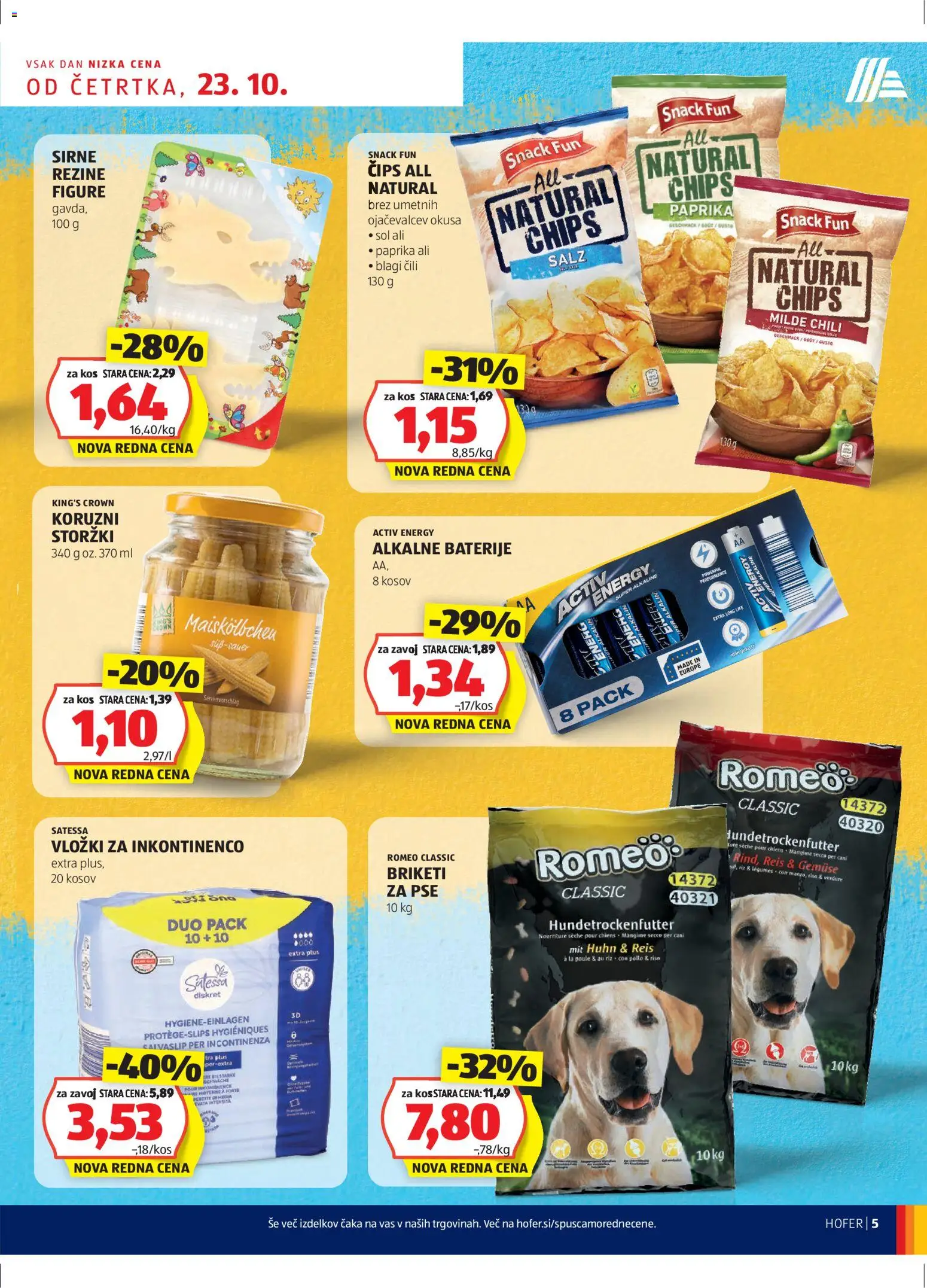 Hofer SI katalog | vrijedi od 23.10.2025 | Stranica: 5 | Proizvodi: Čips, Sol, Baterije, Čili