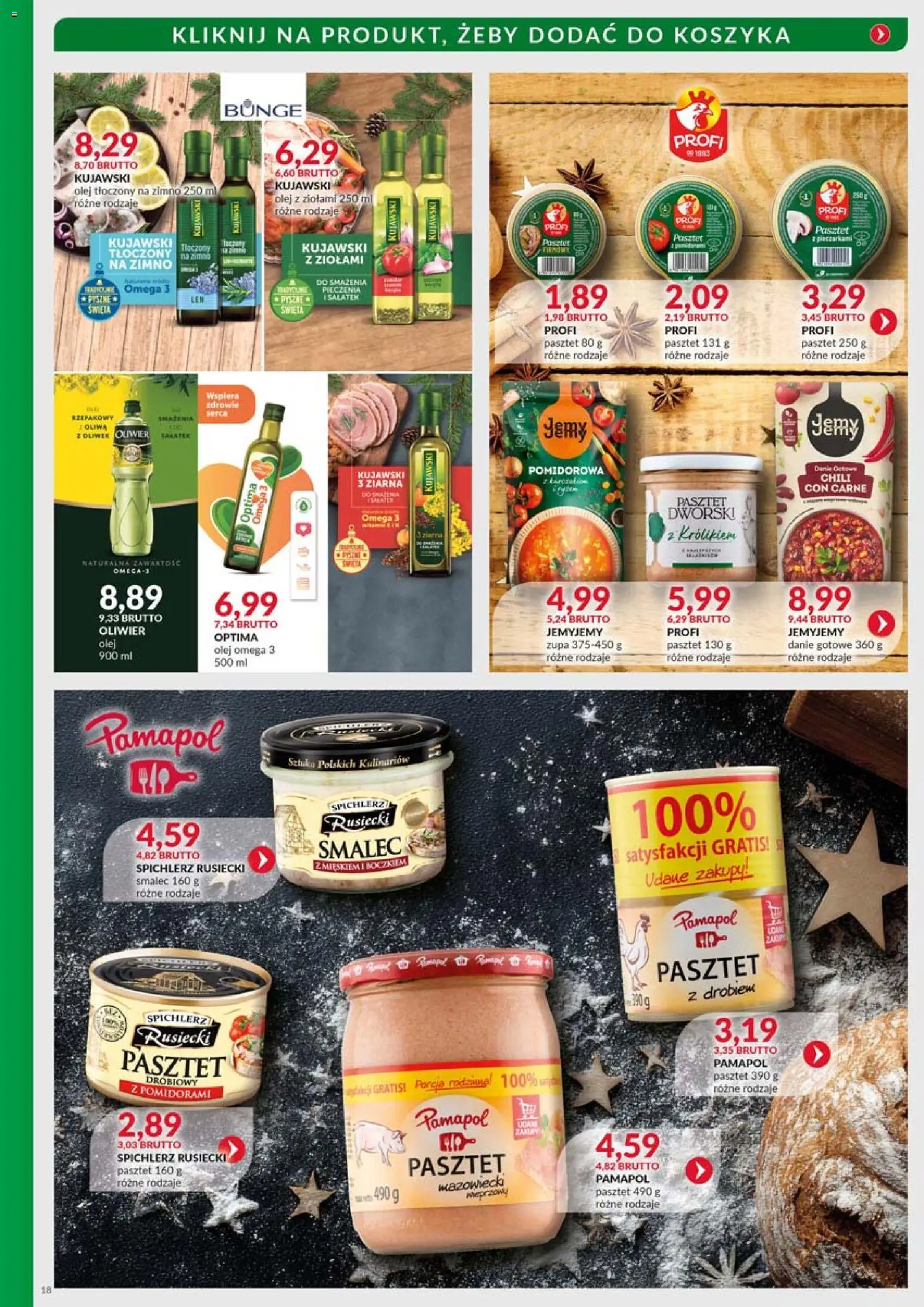 Eurocash Gazetka - Boże Narodzenia Kulinarka od 10.11.2025 | Strona: 18 | Produkty: Chili, Zupa, Olej, Chili con carne