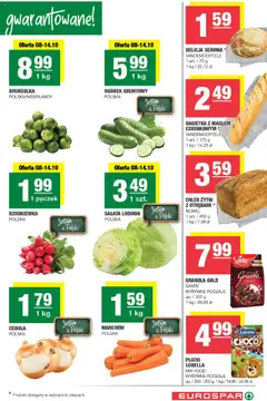 Pogląd oferty "Spar Gazetka - Eurospar" - ważna od 08.10.2025 | Strona: 3 | Produkty: Granola, Bagietka, Chleb, Płatki