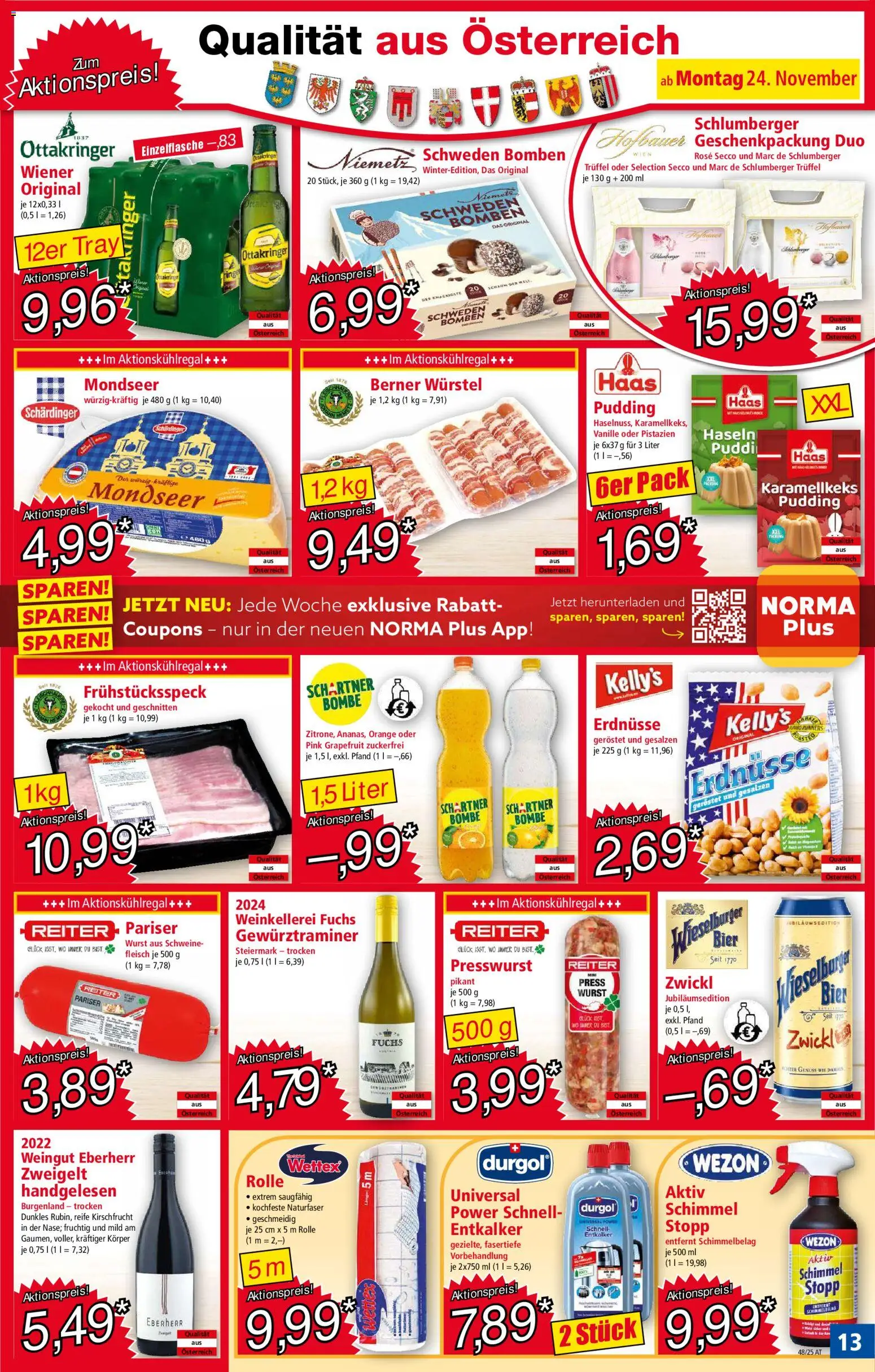 Norma - Black Friday gültig ab 24.11.2025 | Seite: 14 | Produkte: Grapefruit, Wurst, Папионка, Bier