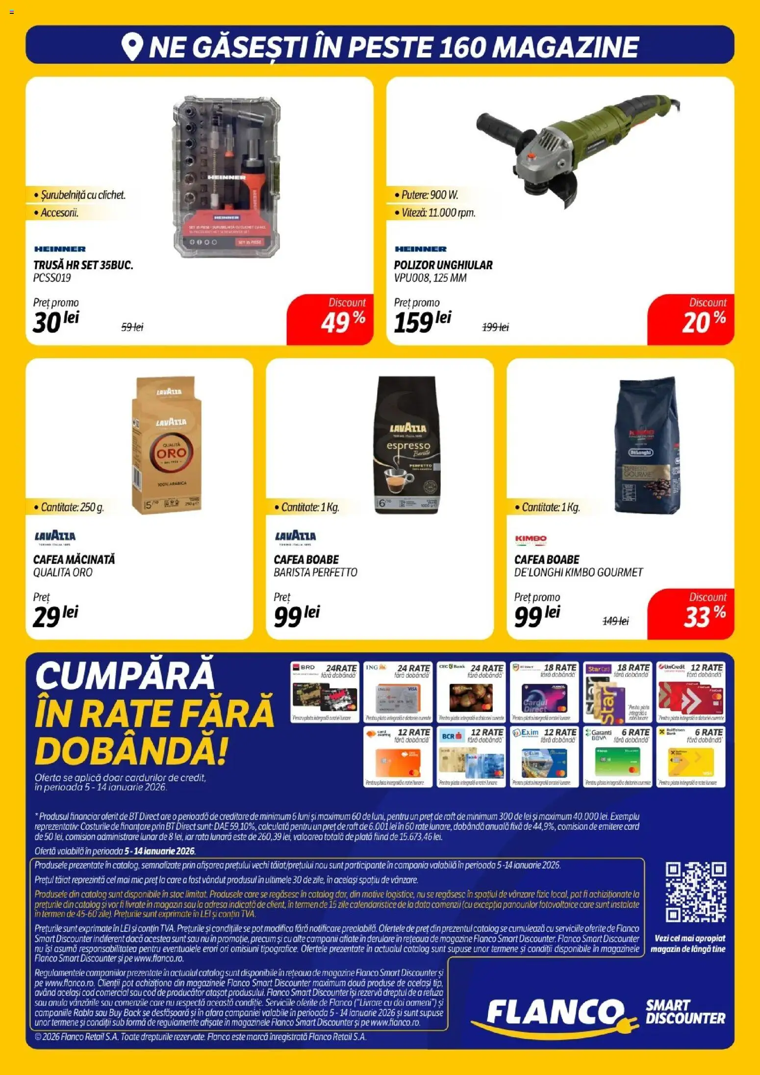 Noul catalog Flanco – valabil de la 05.01.2026 | Pagină: 23 | Produse: Raft, Rață, Cafea, Pește