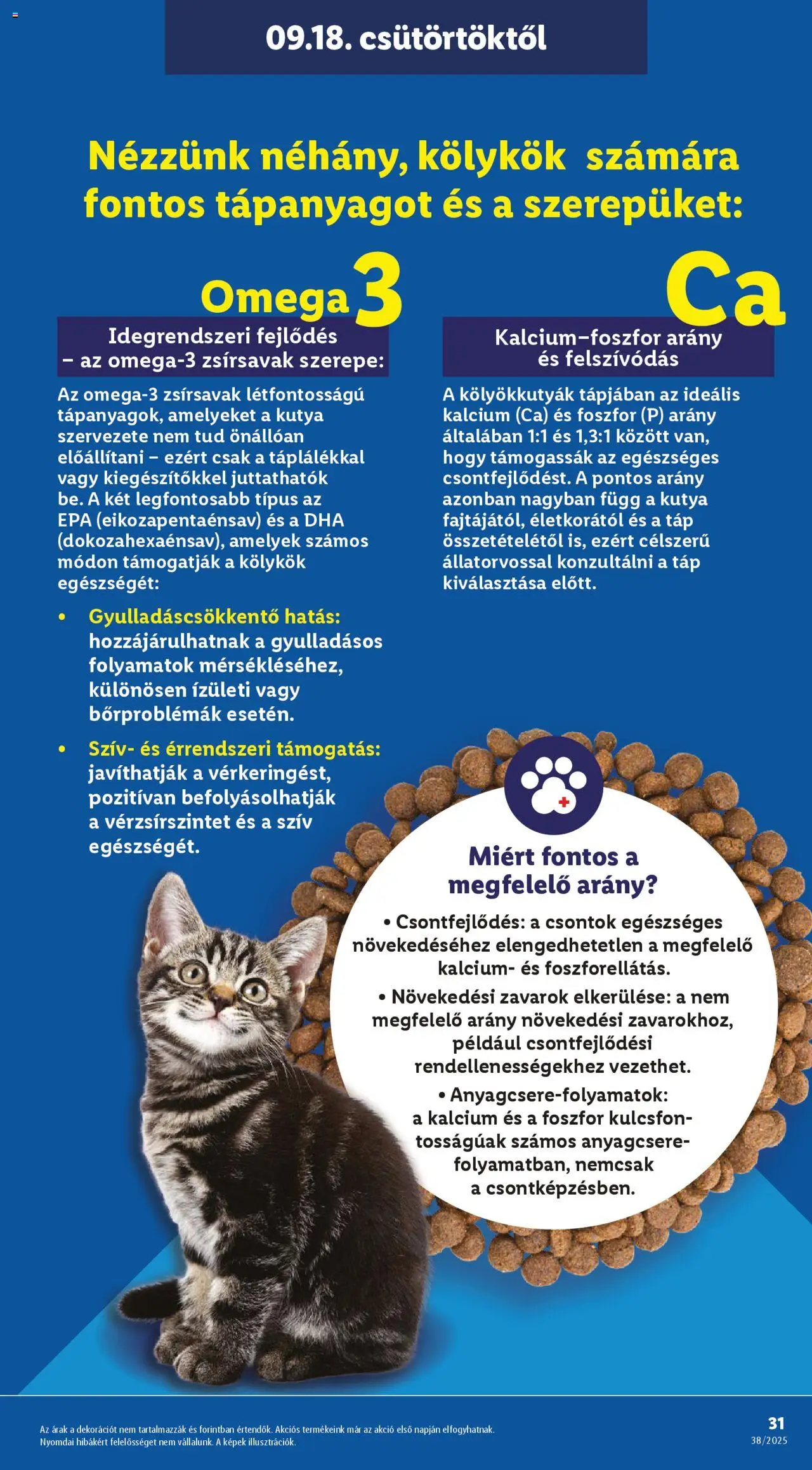 Lidl akciós ujság - amely érvényes a következő dátumtól: 18.09.2025 | Oldal: 31 | Termékek: Omega 3
