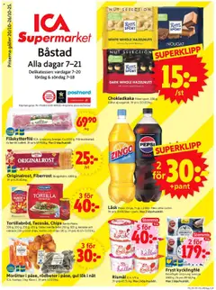 ICA Supermarket - Båstad - Förhandsvisning av reklamblad från butik ICA Supermarket aktuell från 20.10.2025
