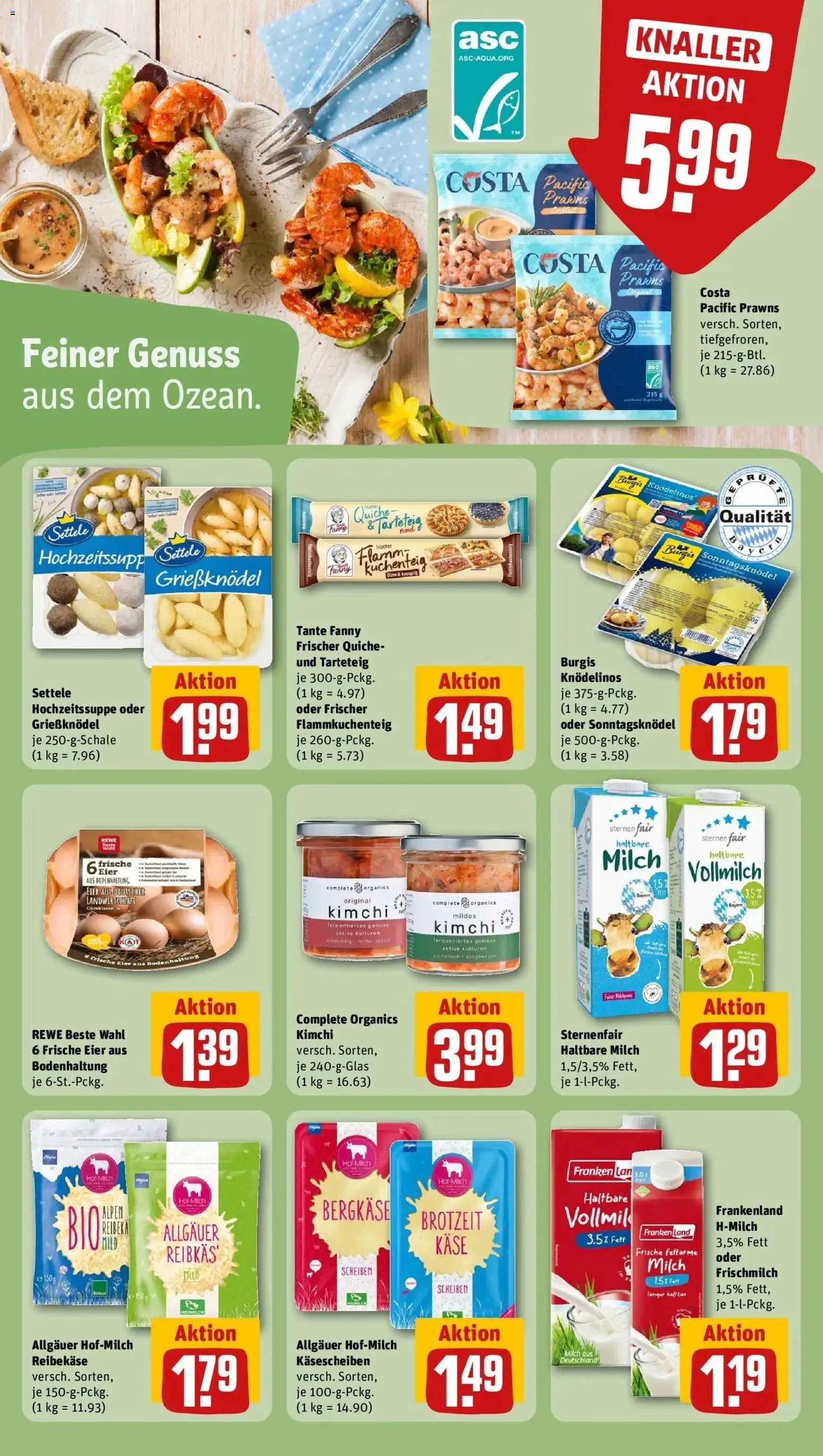 Rewe Prospekt Erbendorf	 – gültig ab 01.03.2026 | Seite: 19 | Produkte: Käse, Eier, Haltbare milch, Gemüse