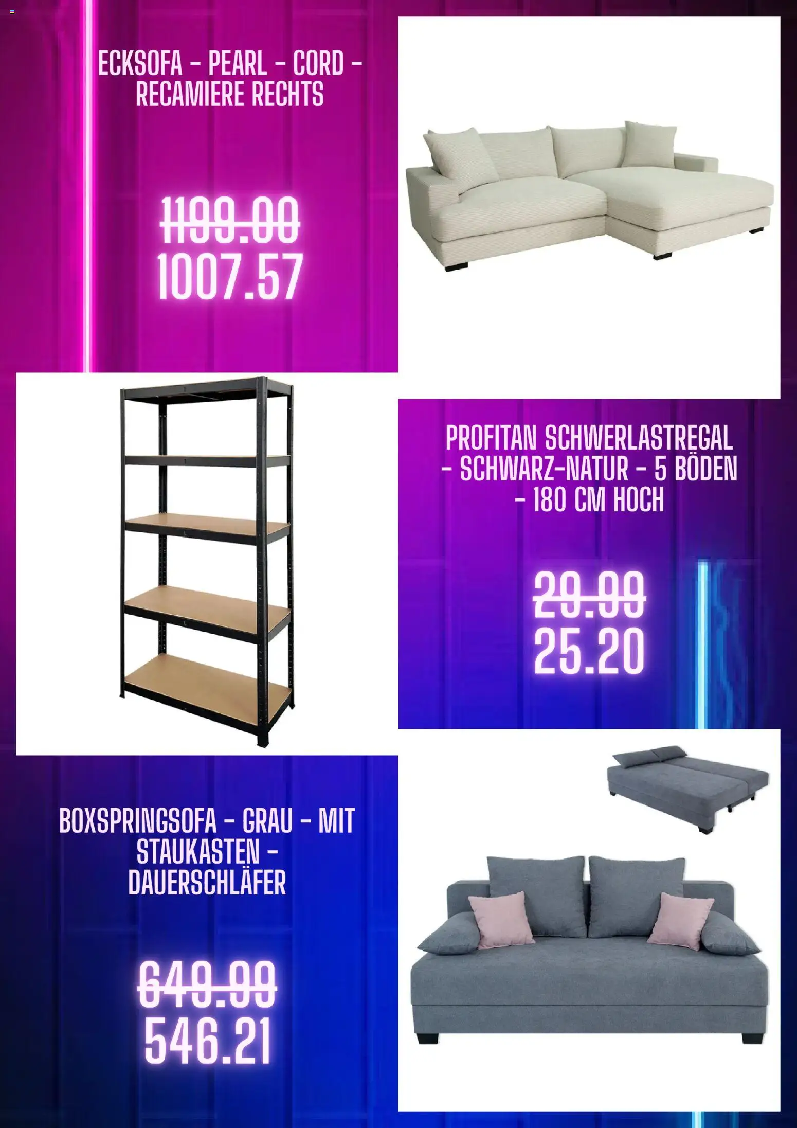 Roller - Cyber Monday – gültig ab 30.11.2025 | Seite: 3 | Produkte: Ecksofa, Schwerlastregal