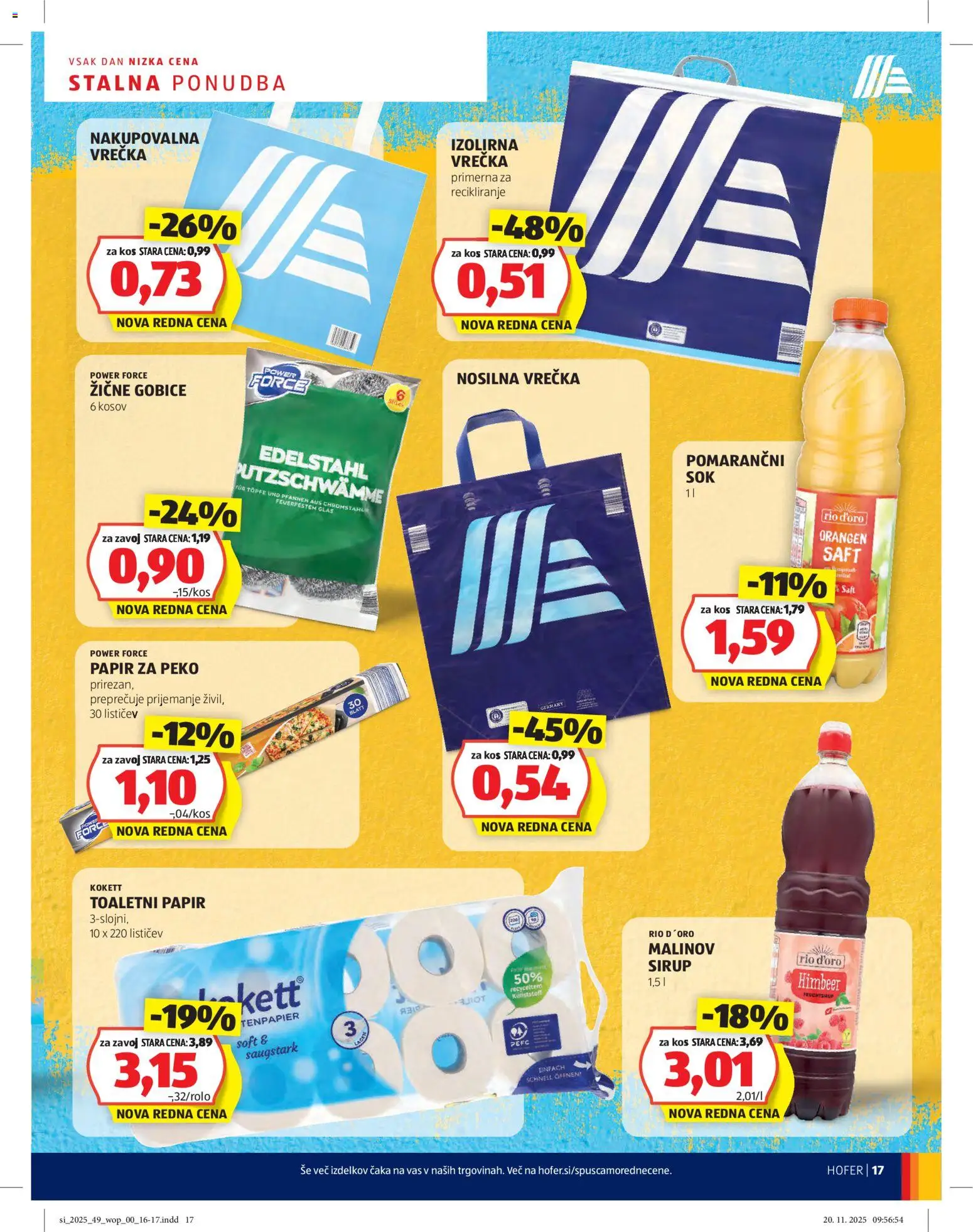 Hofer SI katalog | vrijedi od 27.11.2025 | Stranica: 17 | Proizvodi: Toaletni papir, Sirup