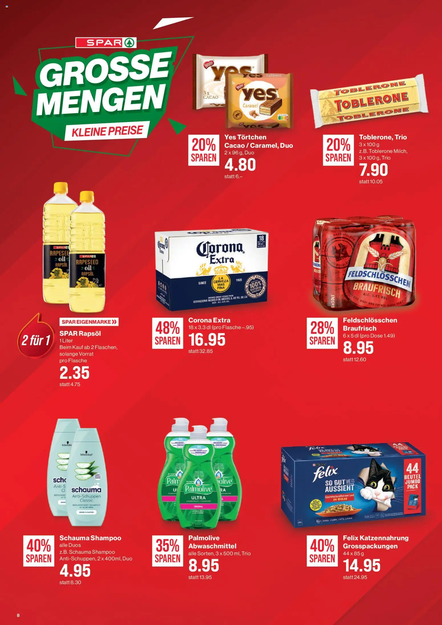SPAR Aktionen – gültig ab 29.01.2026 | Seite: 8 | Produkte: Rapsöl, Shampoo