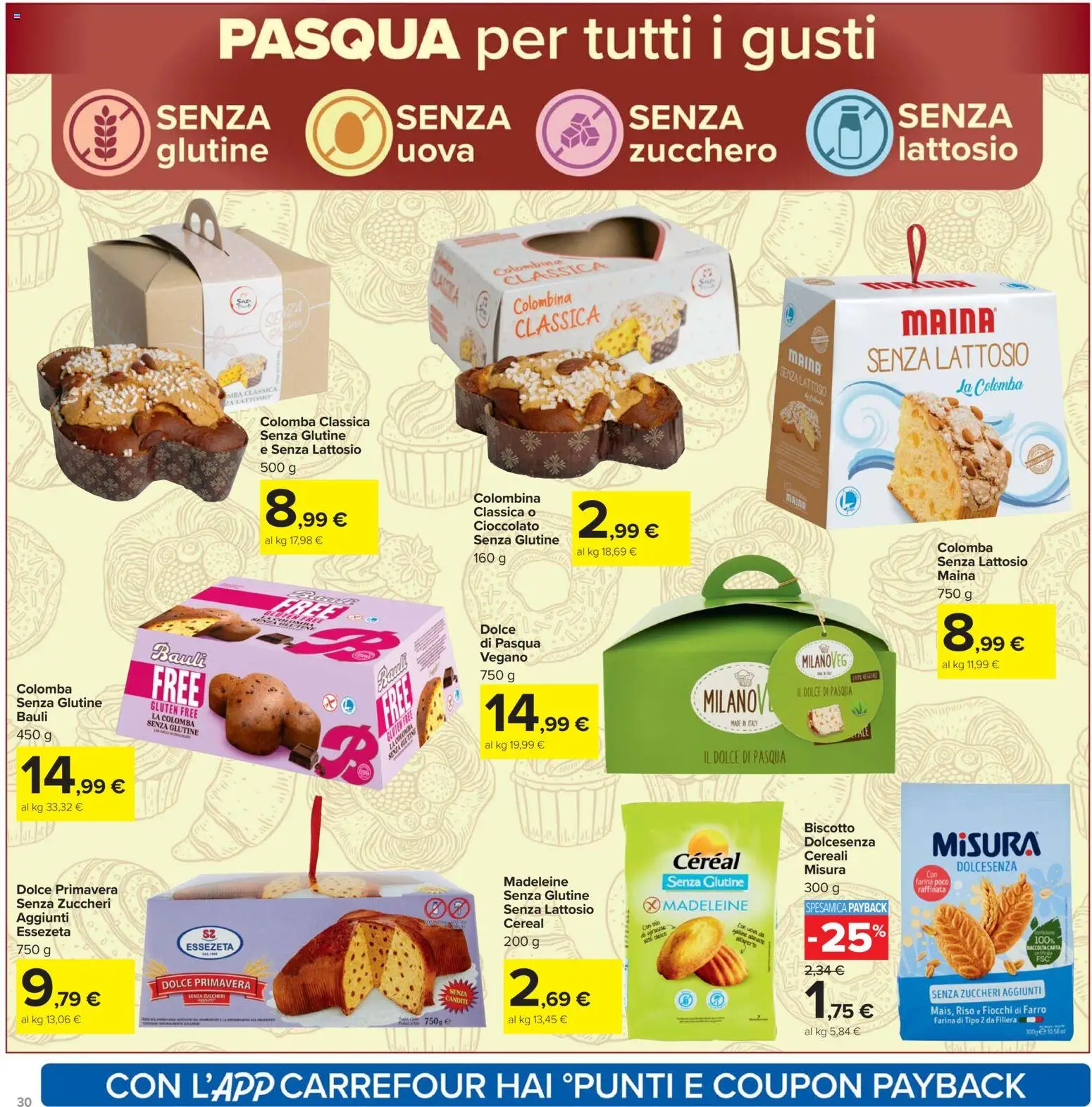 Volantino Carrefour del 24.03.2026 | Pagina: 30 | Prodotti: Cioccolato, Riso, Zucchero, Farro