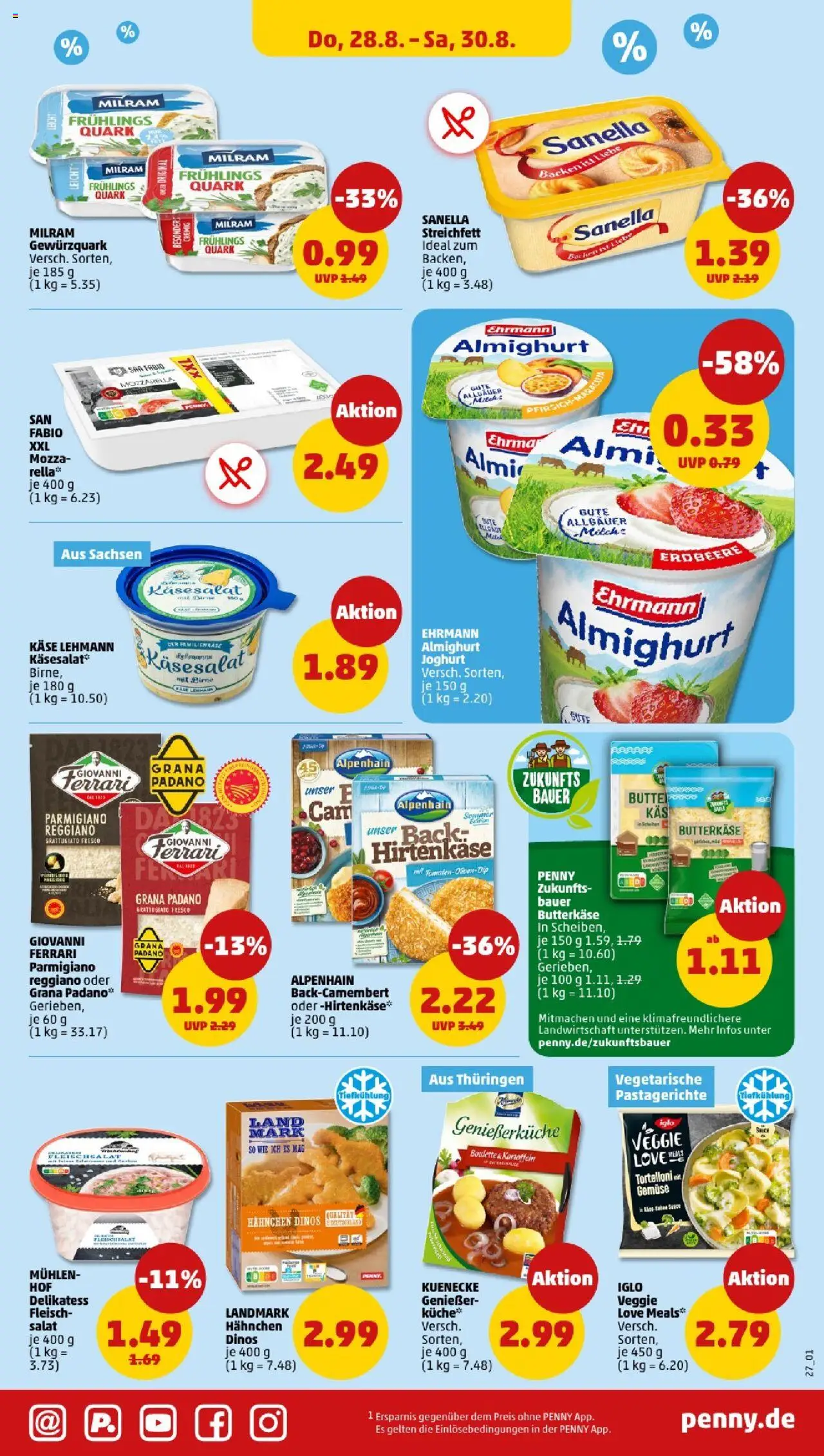 Penny - Berlin - gültig ab dem 25.08.2025 | Seite: 27 | Produkte: Joghurt, Iglo, Küche, Gemüse