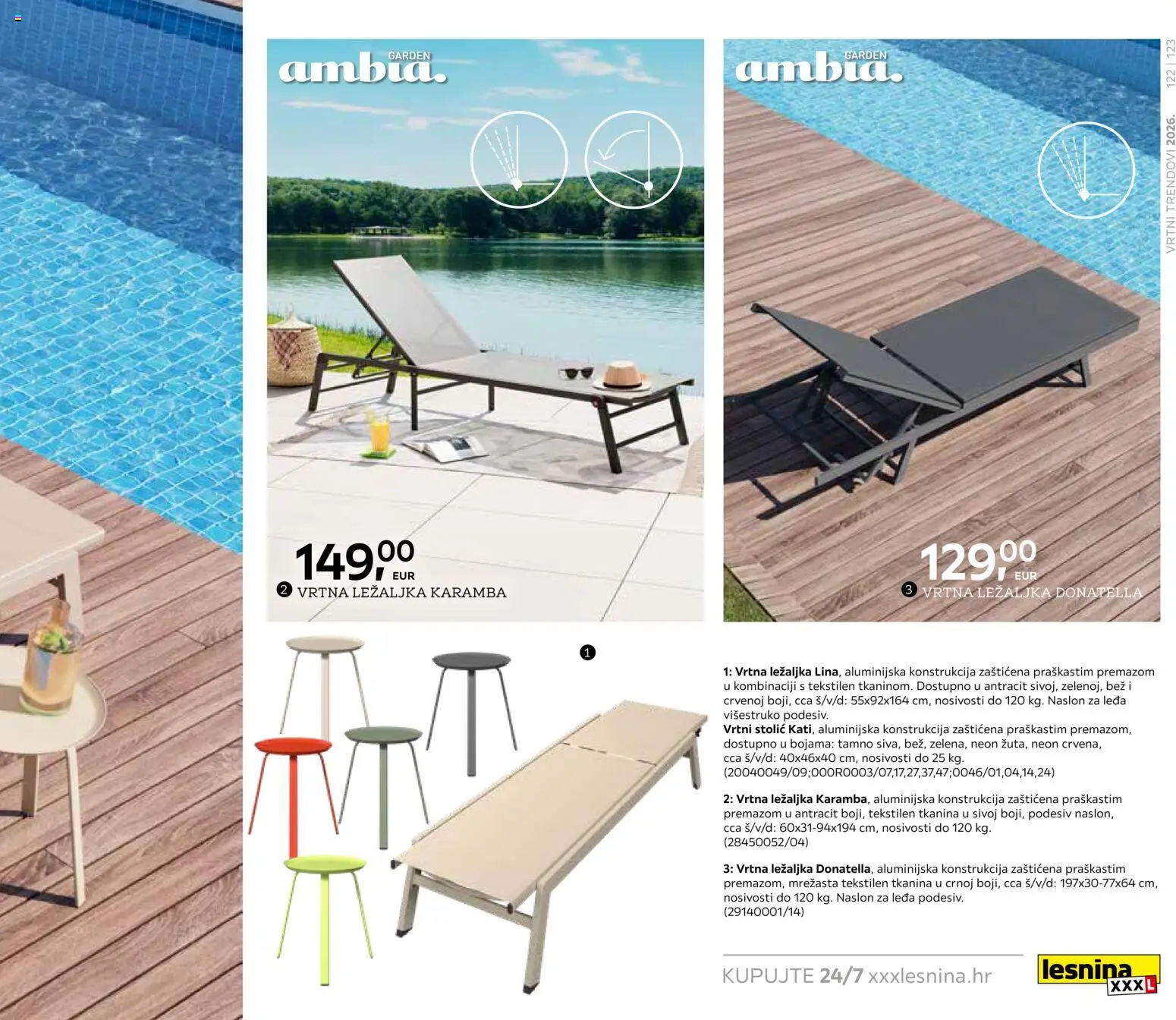 Lesnina katalog | vrijedi od 06.02.2026 | Stranica: 123 | Proizvodi: Ležaljka, Stolić, Vrtni stolić