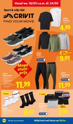 CRIVIT Hoodie, maten M - XL - Voorbeeld van een folder van Lidl, geldig van 18.03.2026 | Pagina: 22 | Producten: Shirt, Hoodie