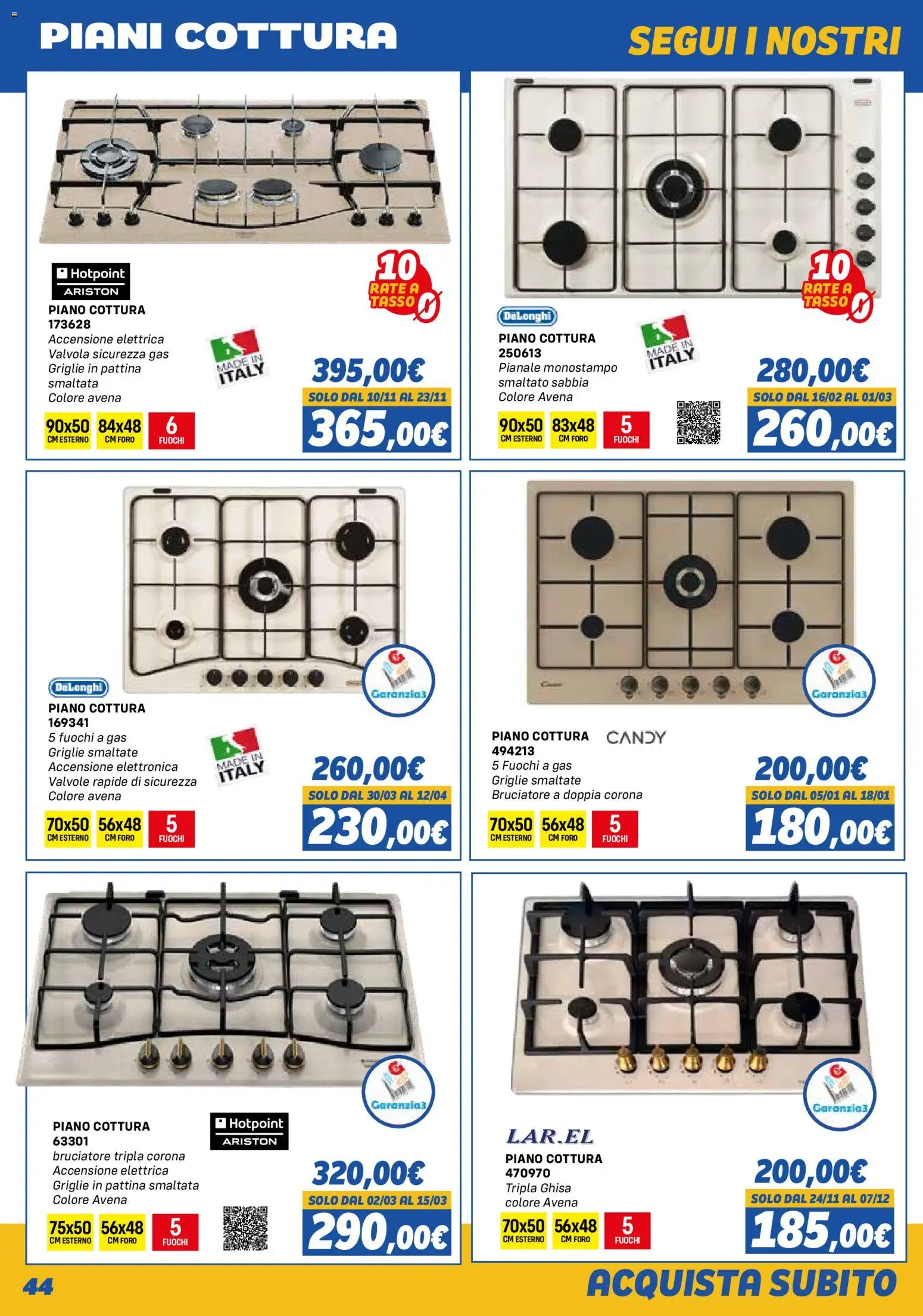 Volantino Orizzonte del 01.11.2025 | Pagina: 44 | Prodotti: Piano cottura