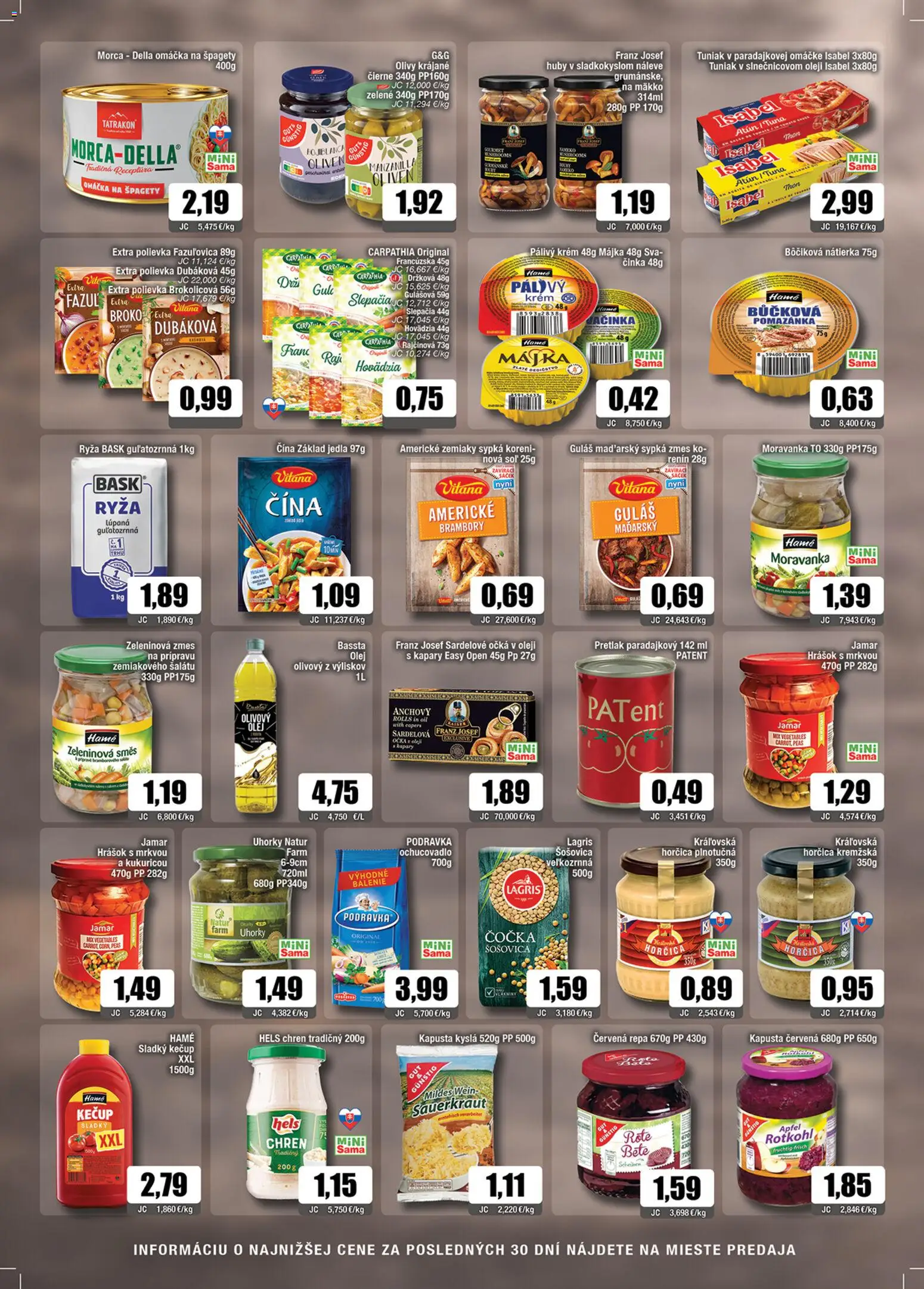 Nové Sama akcie – leták je platný od 05.12.2025 | Strana: 5 | Produkty: Tuniak, Šošovica, Krém, Uhorky