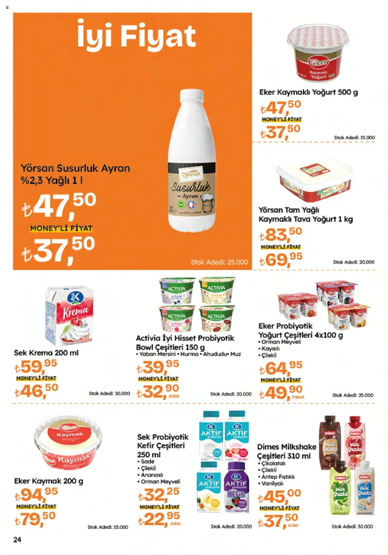Migros Katalog - Migroskop - 22.05.2025 tarihinden itibaren geçerlidir | Sayfa: 24 | Ürünler: Kefir, Yoğurt, Muz, Krema