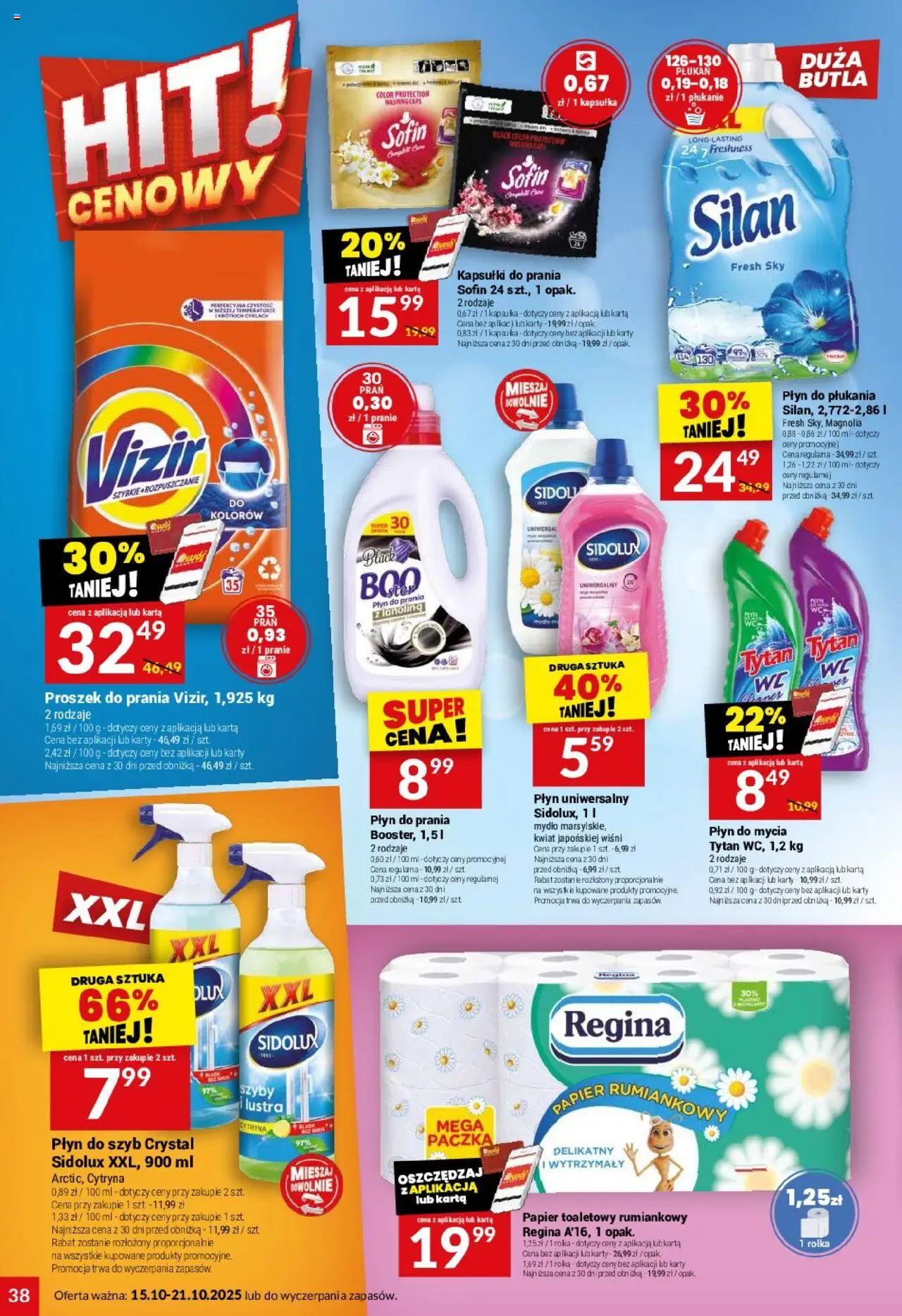 Twój Market Gazetka od 15.10.2025 | Strona: 38 | Produkty: Cytryna, Papier toaletowy, Kapsułki do prania, Proszek do prania