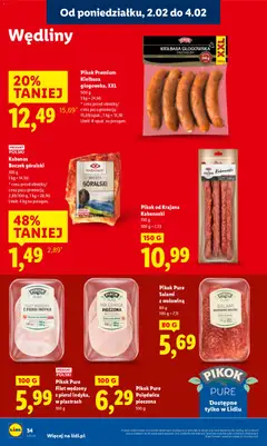 Pogląd oferty "Kabanos Boczek góralski, Boczek góralski, 100 g" - ważna od 02.02.2026 | Strona: 34