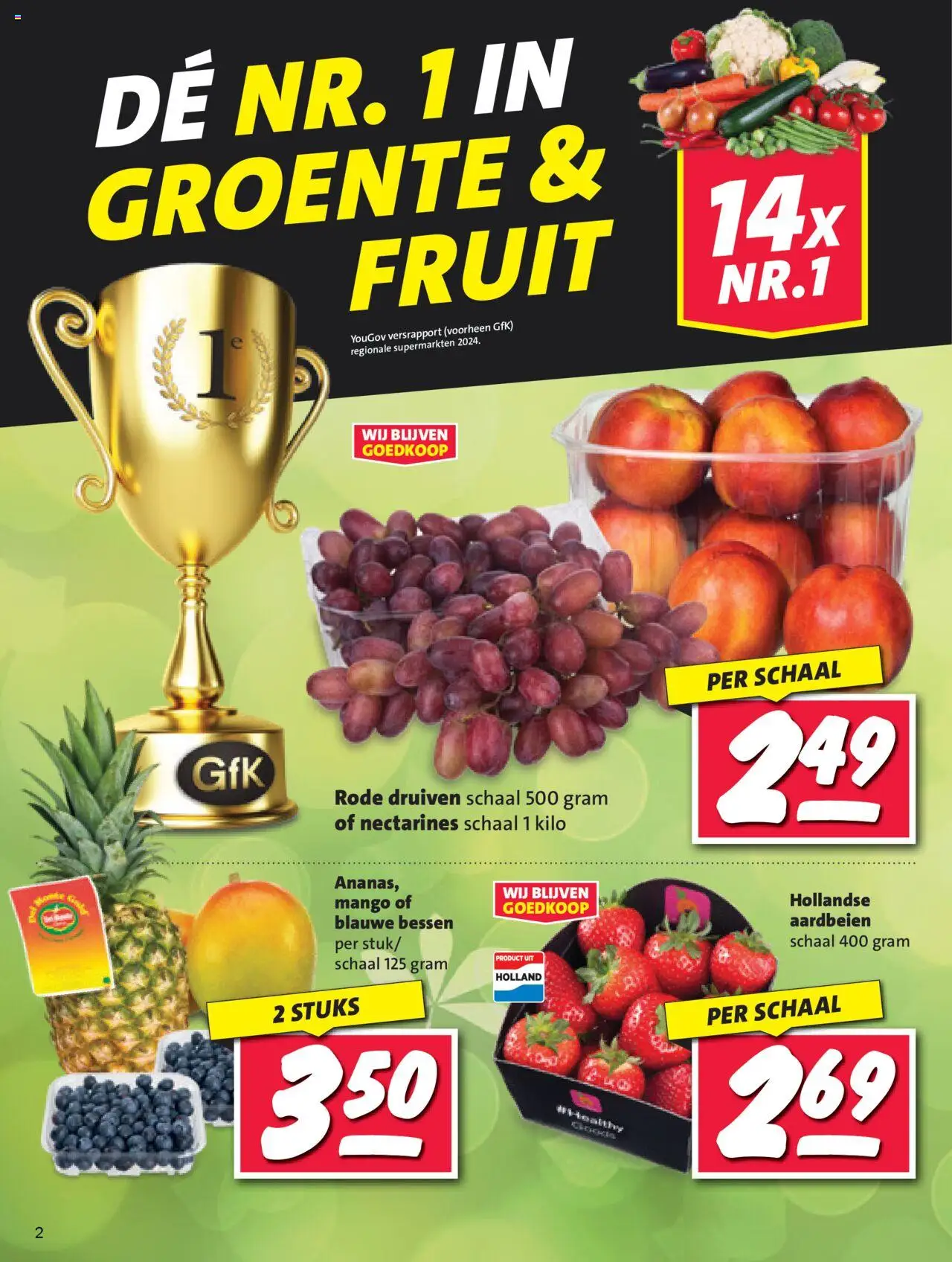  | Pagina: 2 | Producten: Nectarines, Aardbeien, Mango, Druiven