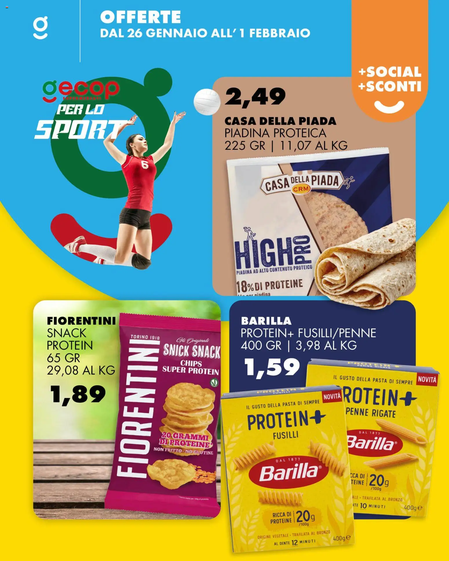 Volantino GECOP del 26.01.2026 | Pagina: 5 | Prodotti: Pasta, Piadina, Fusilli, Penne
