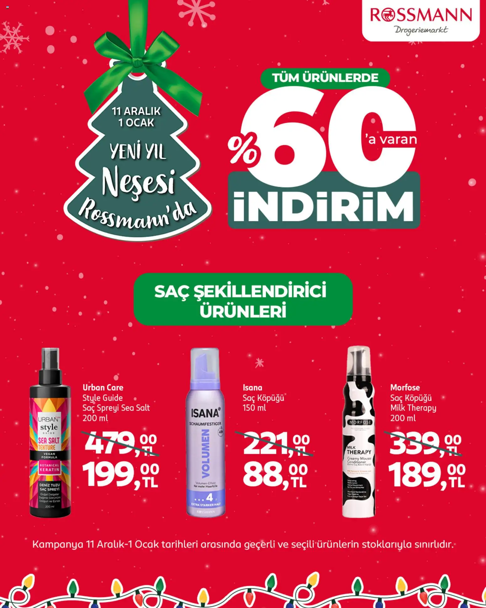 Rossmann İndirim - 11.12.2025 tarihinden itibaren geçerlidir | Sayfa: 5 | Ürünler: Saç spreyi, Ocak