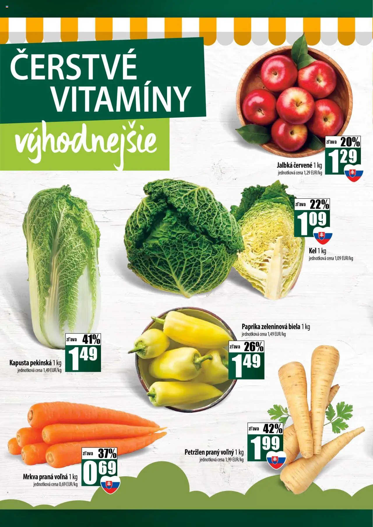 Nové COOP Jednota akcie – leták je platný od 02.10.2025 | Strana: 2 | Produkty: Paprika, Kel, Mrkva, Petržlen
