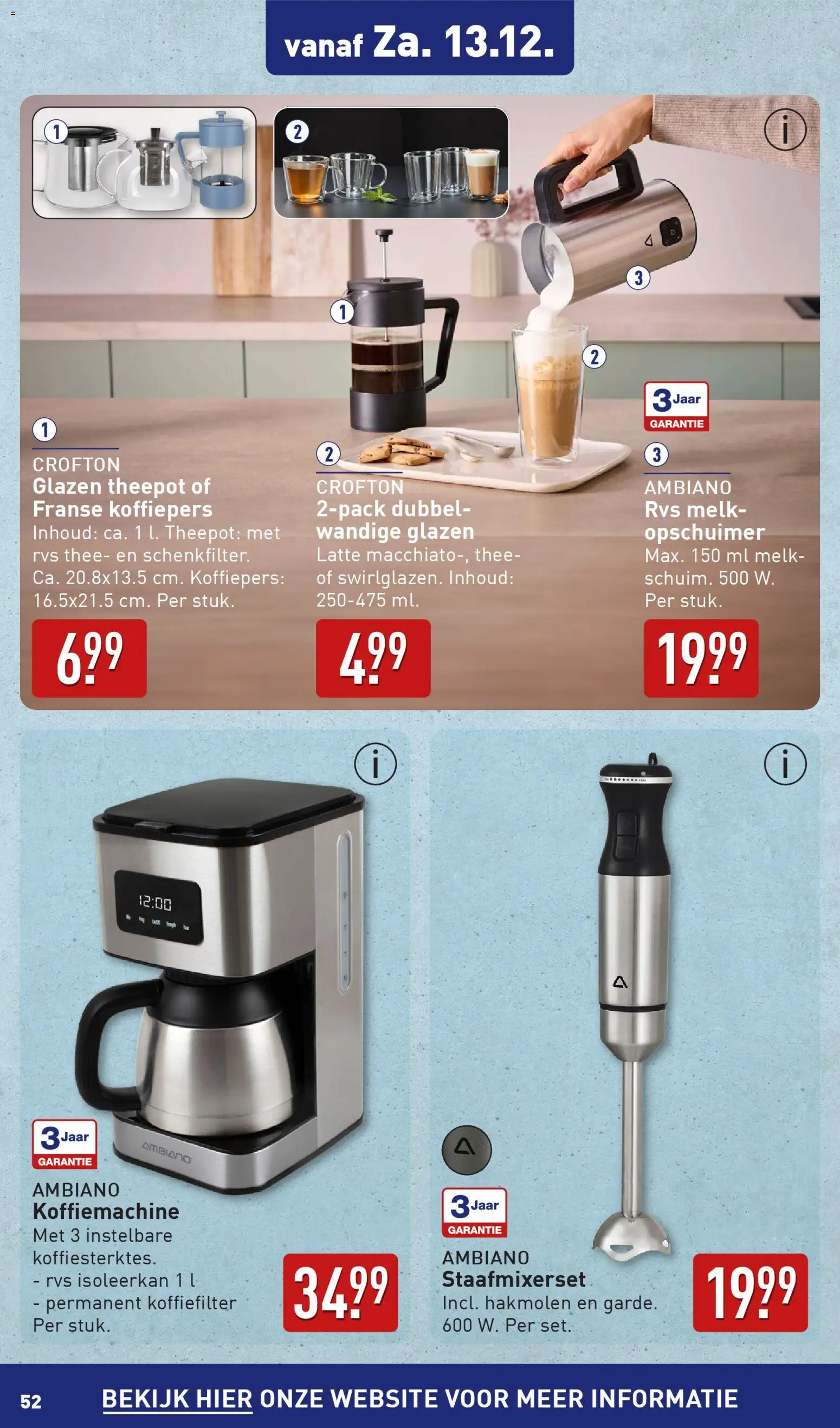 {H1} | Pagina: 52 | Producten: Melk, Thee, Koffiemachine