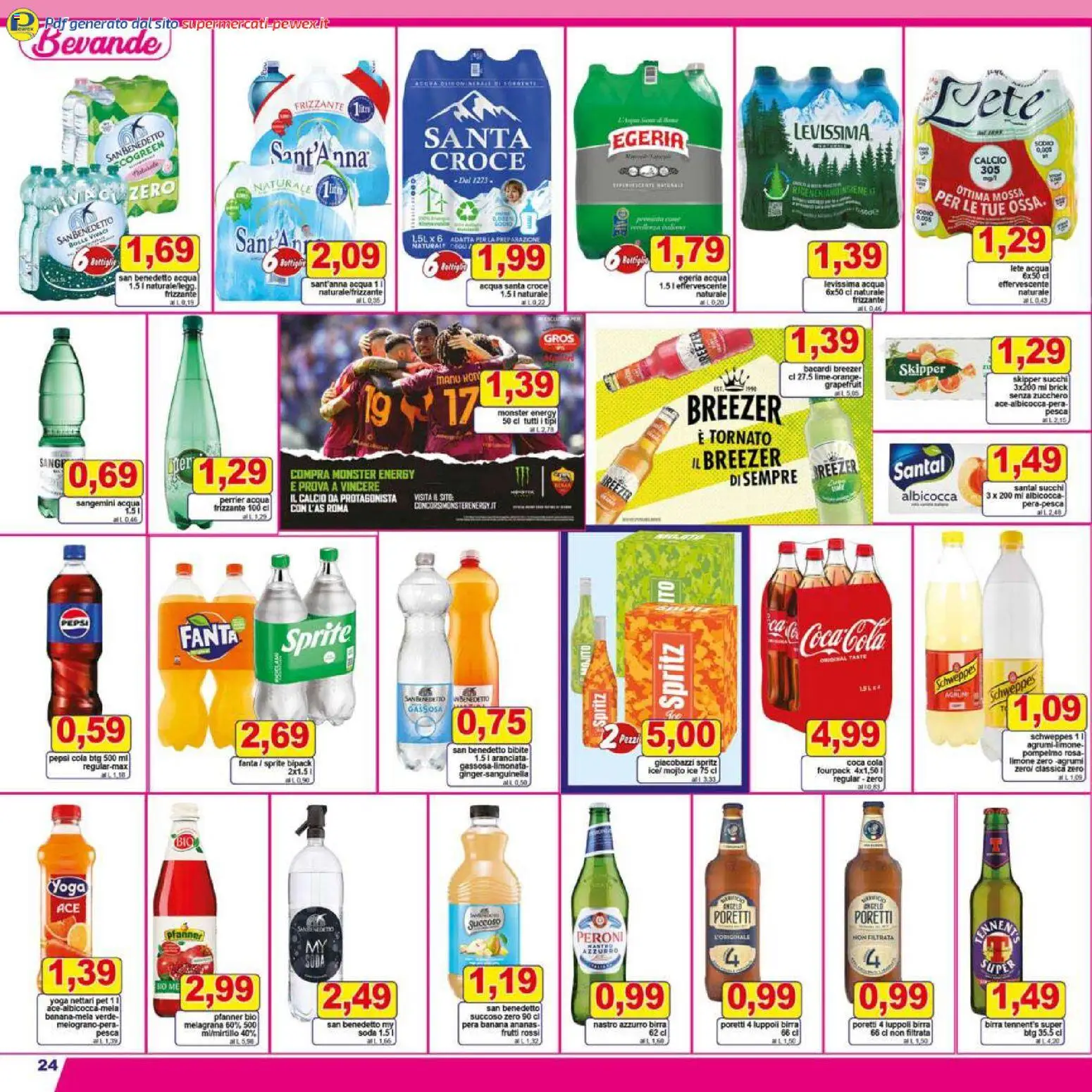 Volantino Pewex del 27.12.2025 | Pagina: 24 | Prodotti: Acqua Lete, Acqua, Agrumi, Fanta