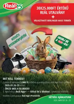 Reál Bevásárló hétvége - Kelet Magyarország - amely érvényes a következő dátumtól: 26.03.2026