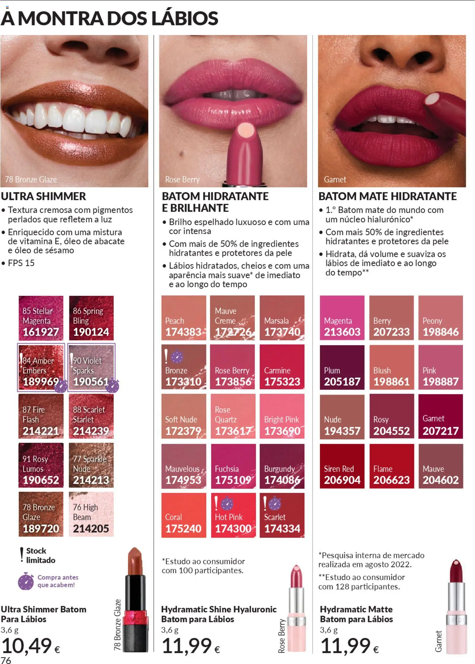 Catálogo Avon Campanha 12 │ válido de 01.12.2025 | Página: 76 | Produtos: Blush, Batom, Óleo, Creme