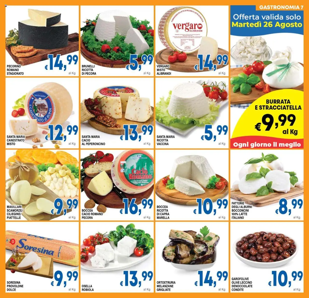 Volantino DEM del 18.08.2025 | Pagina: 7 | Prodotti: Latte, Formaggio, Melanzane, Burrata