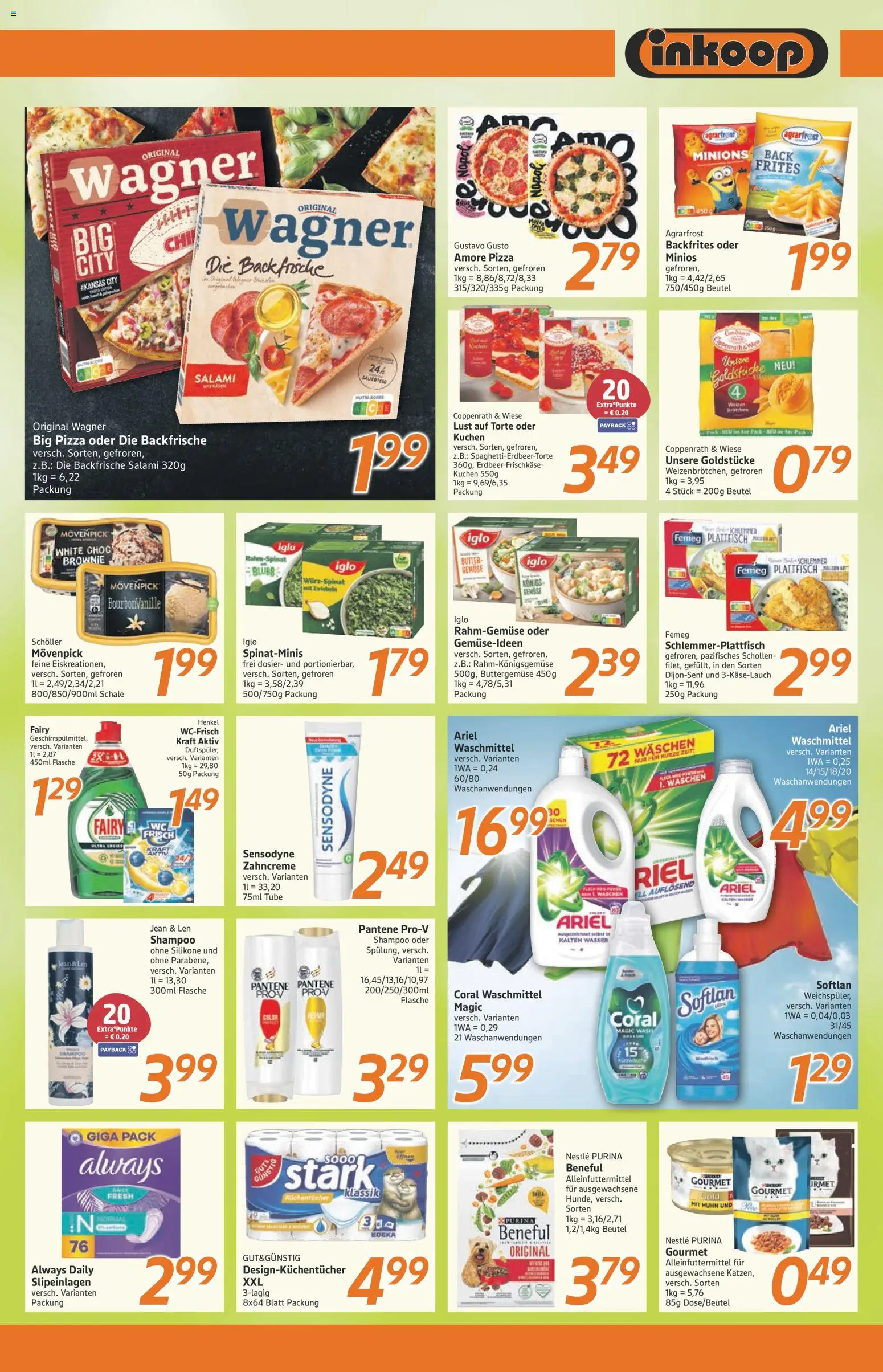 Inkoop Prospekt 	 – gültig ab 03.11.2025 | Seite: 6 | Produkte: Coral, Iglo, Coral waschmittel, Zwiebeln