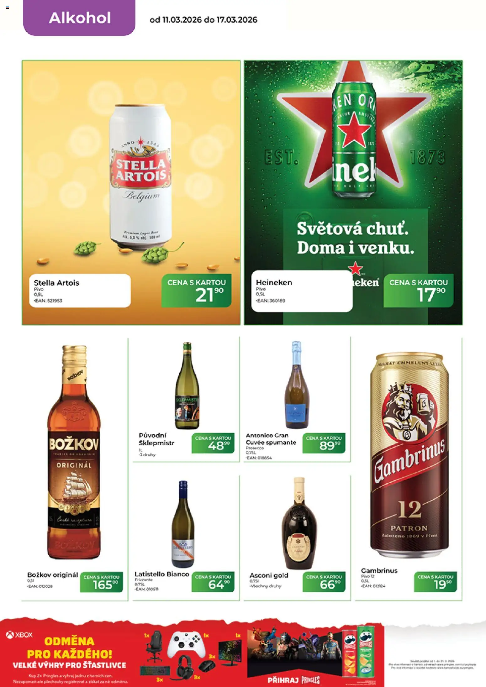 Tamda Foods leták od 11.03.2026 | Strana: 14 | Produkty: Stella Artois, Božkov, Božkov originál, Gambrinus