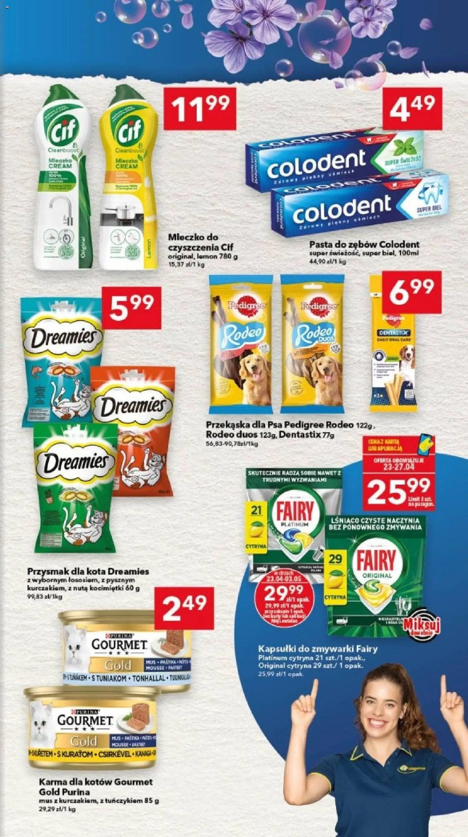 Lewiatan gazetka - Legnica od 23.04.2026 | Strona: 14 | Produkty: Karta, Pedigree, Karma dla kotów, Kapsułki do zmywarki
