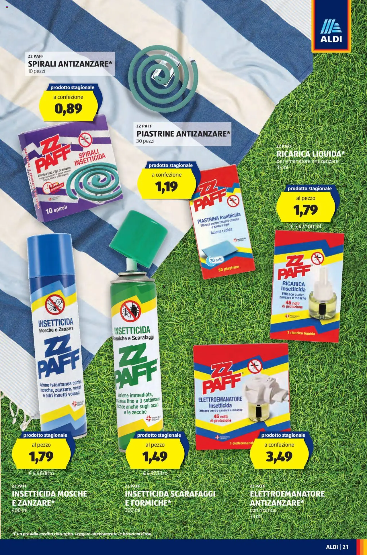 Volantino Aldi del 09.06.2025 | Pagina: 21 | Prodotti: Antizanzare, Insetticida