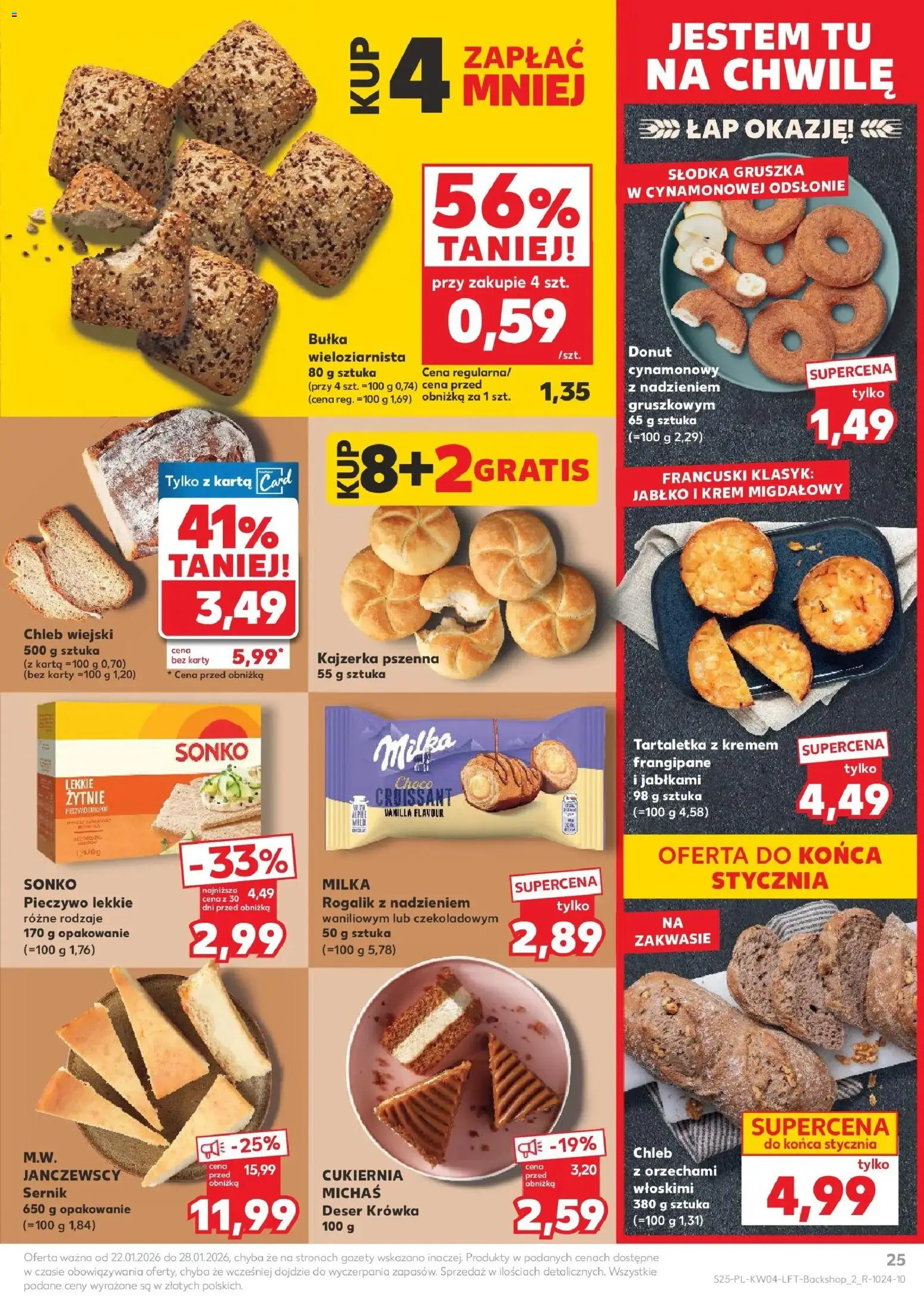 Kaufland gazetka od 22.01.2026 | Strona: 25 | Produkty: Pieczywo, Krowka, Bułka, Donut