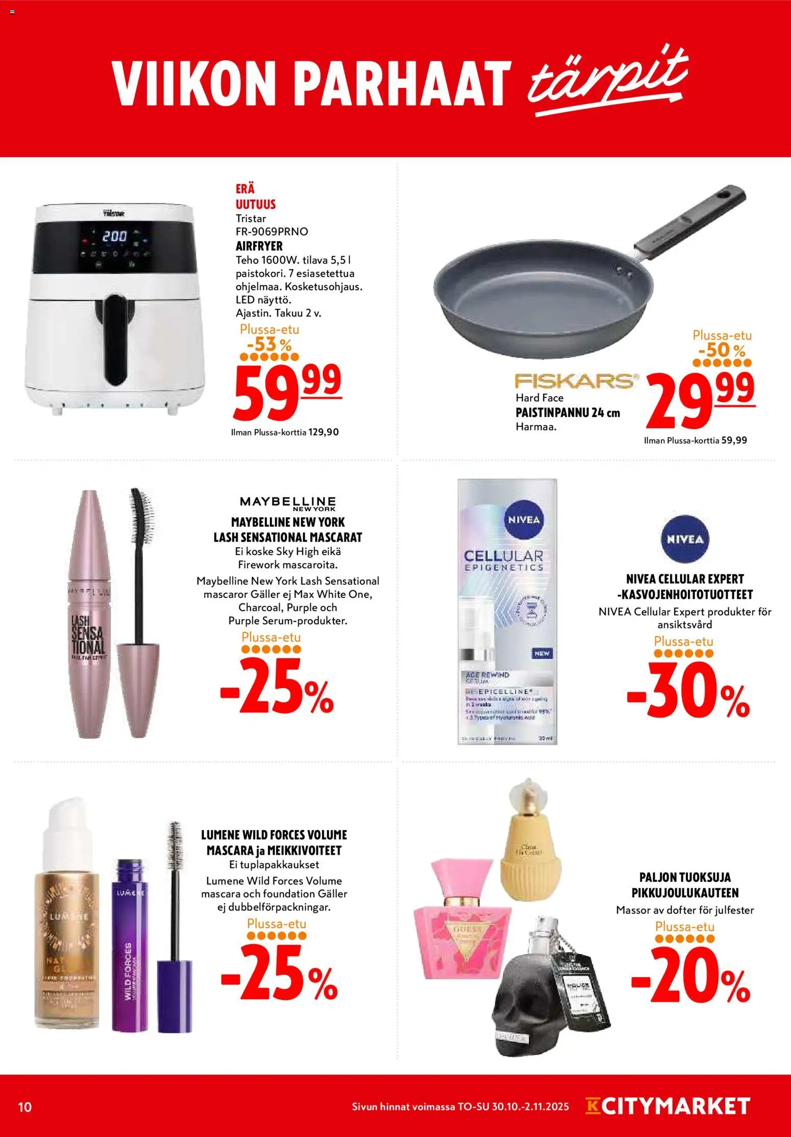K-Citymarket tarjoukset – voimassa 30.10.2025 alkaen | Sivu: 10 | Tuotteet: Paistinpannu