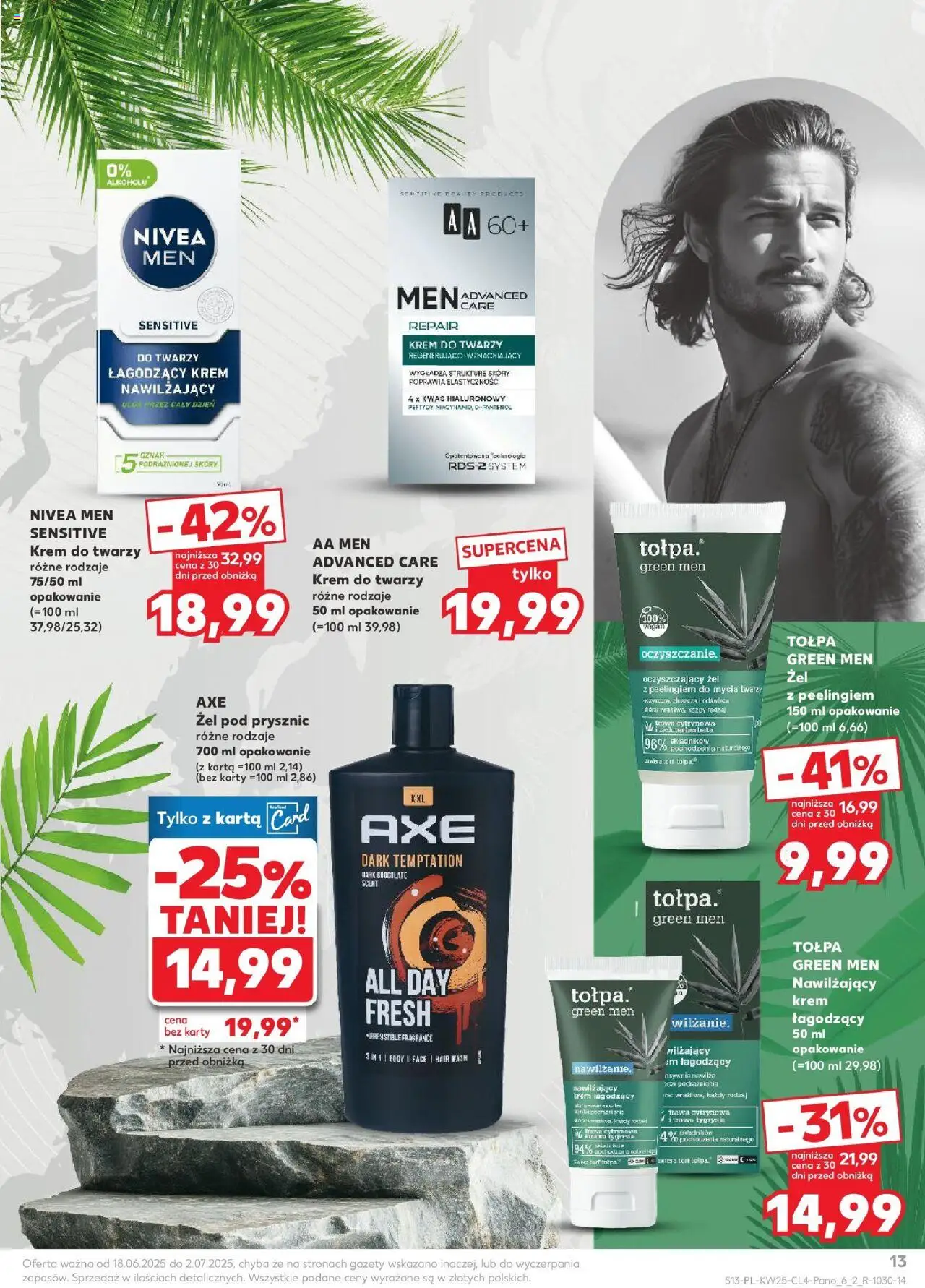 Kaufland gazetka - Piękne okazje na lato od 18.06.2025 | Strona: 13 | Produkty: Karta, Prysznic, Żel pod prysznic, Krem do twarzy
