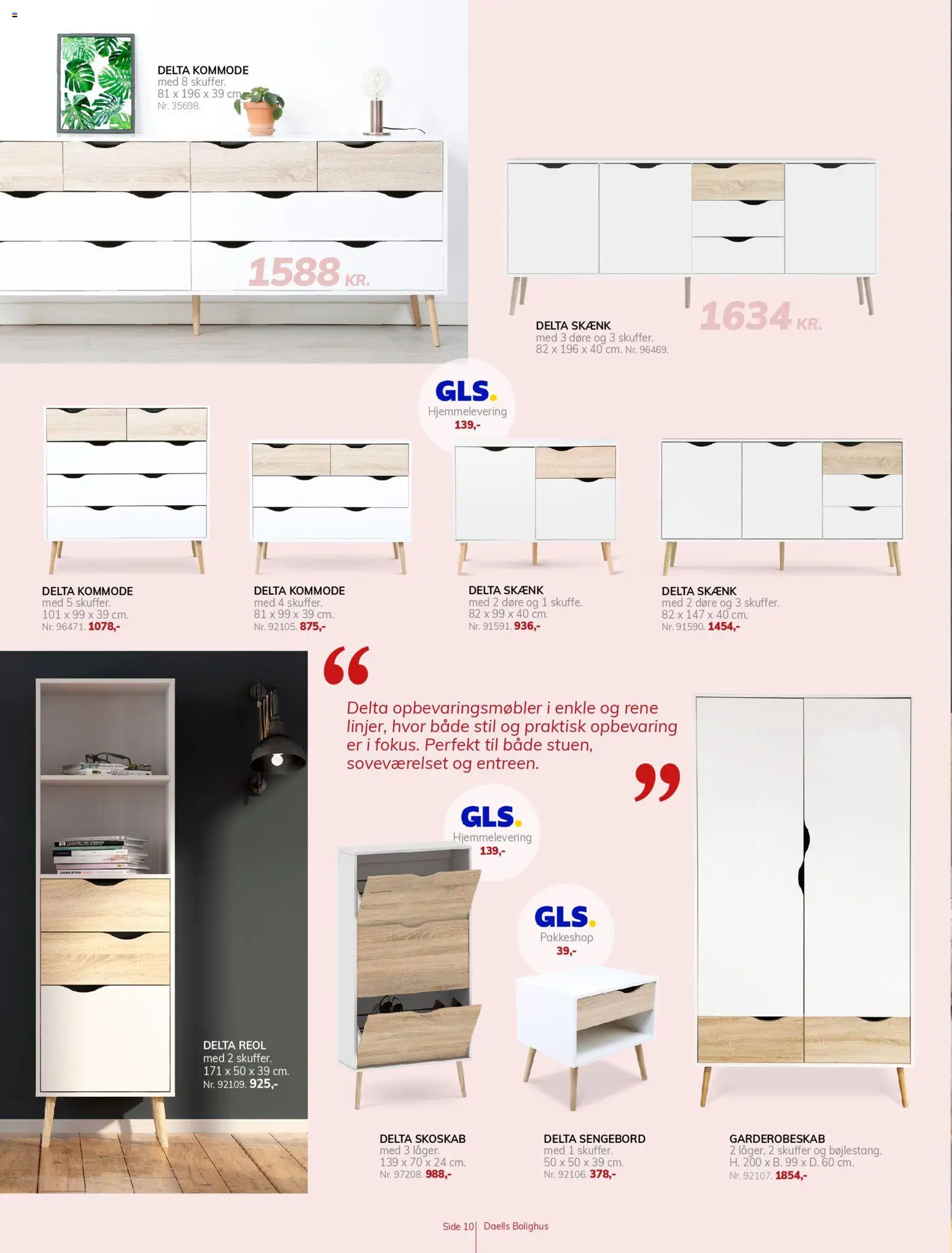 Daells Bolighus tilbudsavis – gyldig fra 11.02.2026 | Side: 10 | Produkter: Kommode, Sengebord, Skænk, Soveværelset