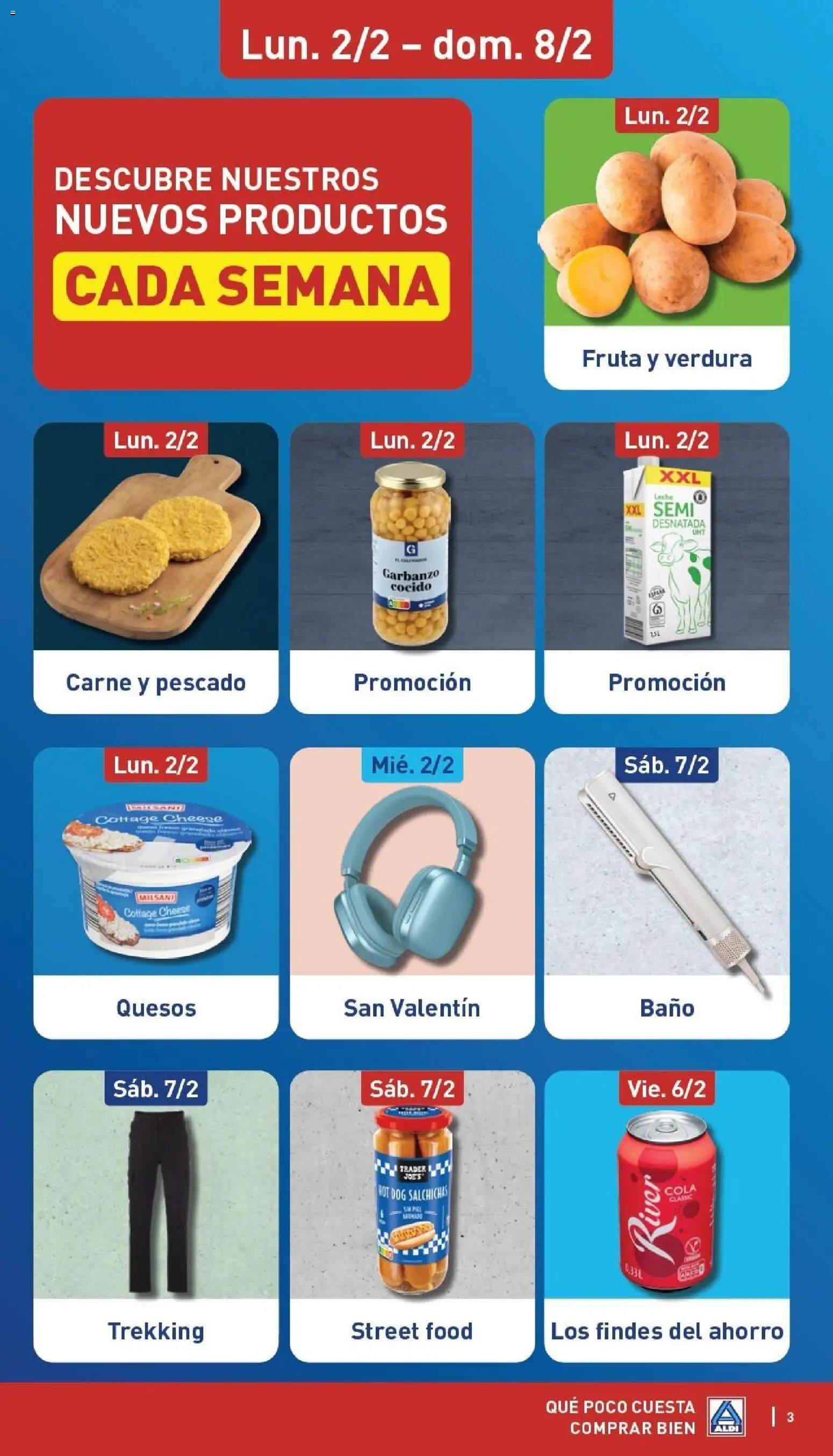 Aldi folleto Baleares │ válido desde el 02.02.2026 | Página: 3 | Productos: Leche, Pescado, Baño