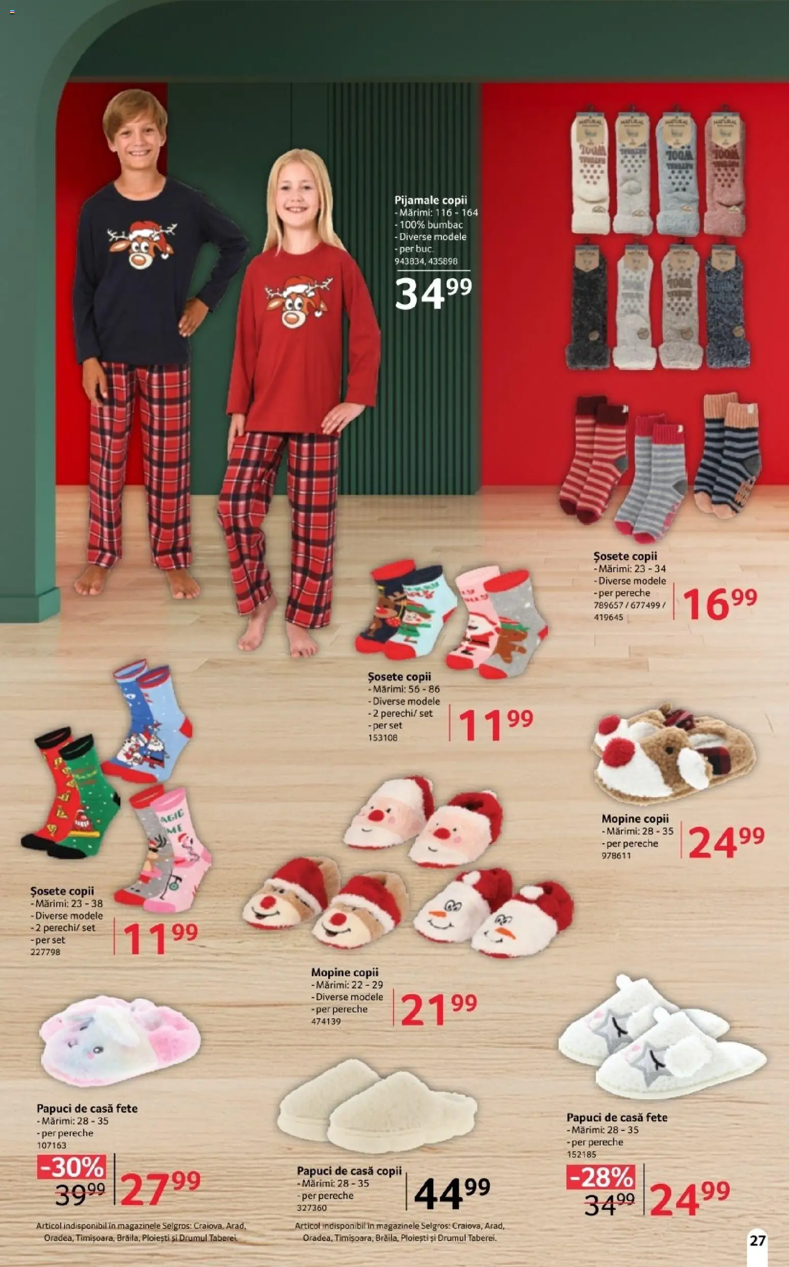 Noul catalog Selgros – valabil de la 14.11.2025 | Pagină: 27 | Produse: Șosete, Pijamale, Papuci