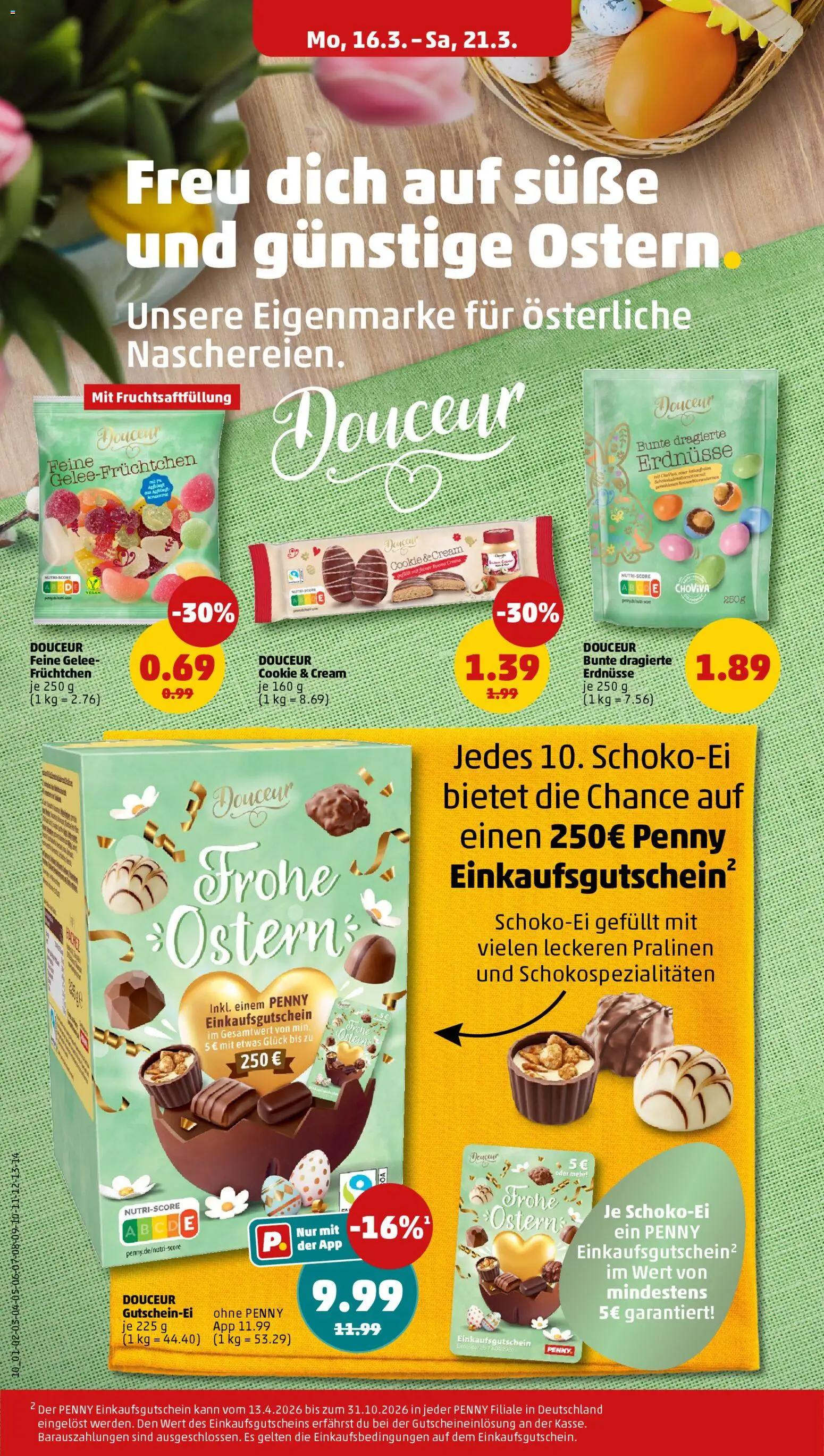 Penny Prospekt 	 – gültig ab 16.03.2026 | Seite: 16 | Produkte: Erdnüsse, Apfelsaft